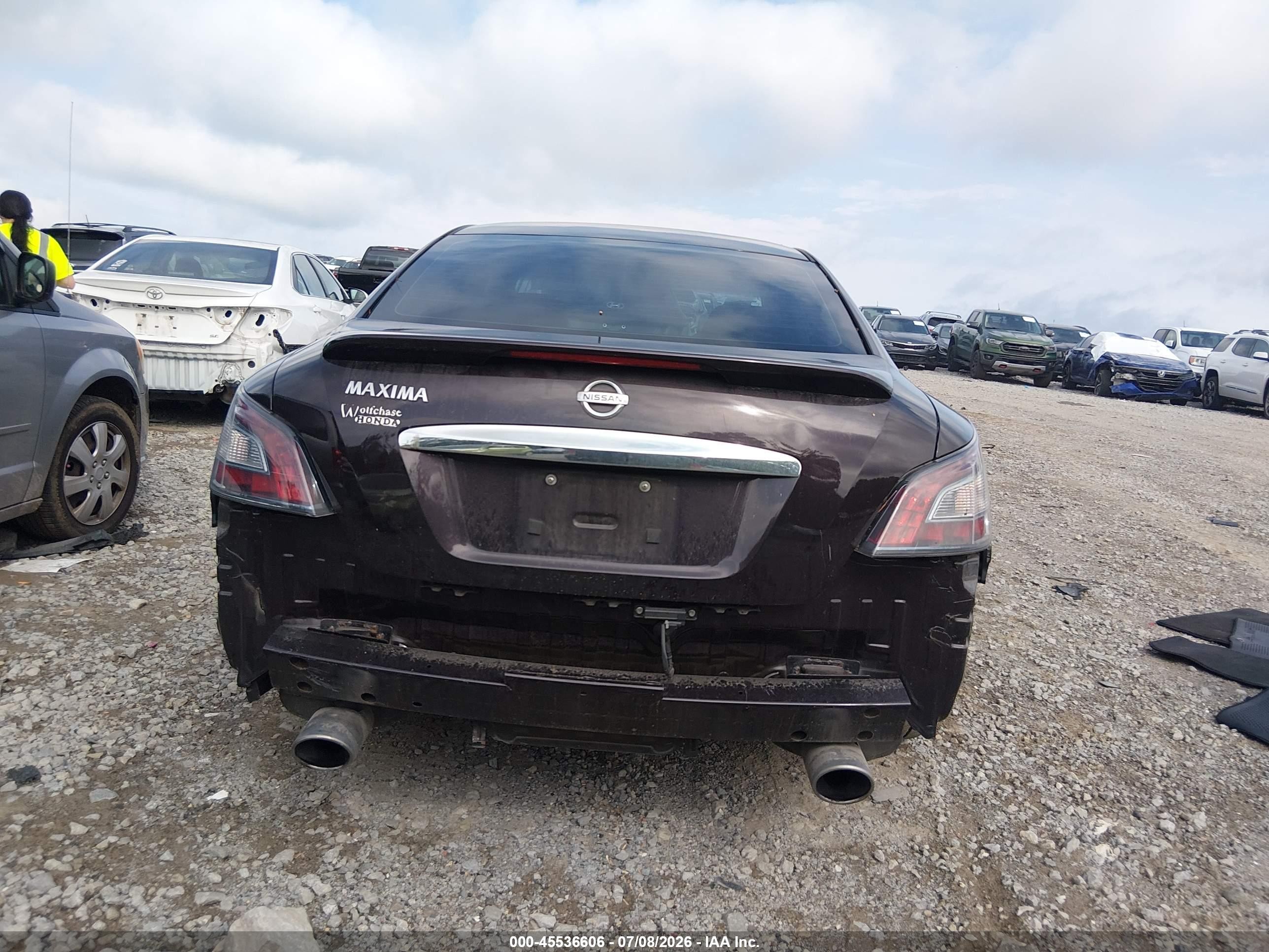 2013 Nissan Maxima 3.5 Sv Black vin: 1N4AA5AP4DC812373