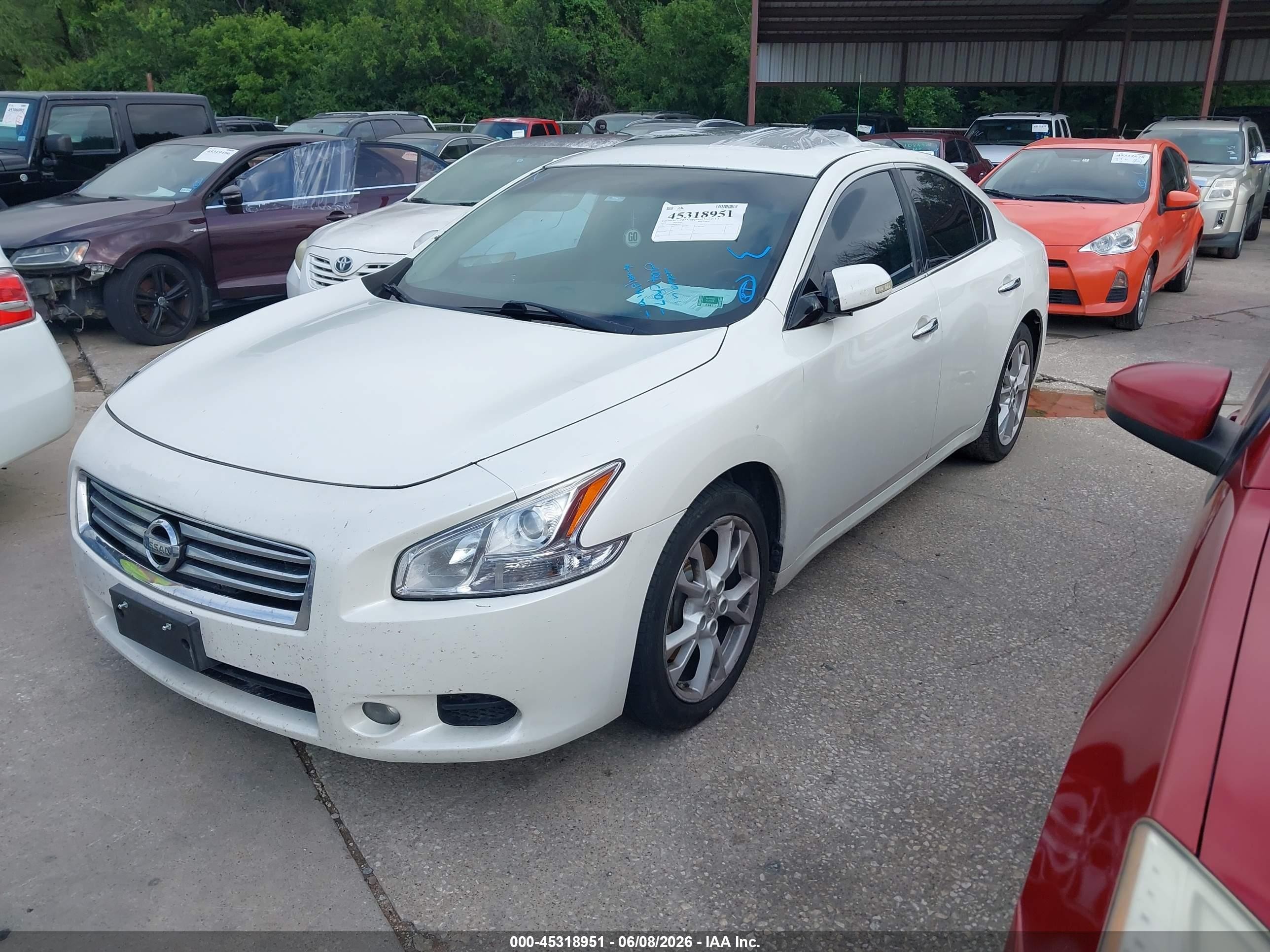 2013 Nissan Maxima 3.5 Sv White vin: 1N4AA5AP4DC827973