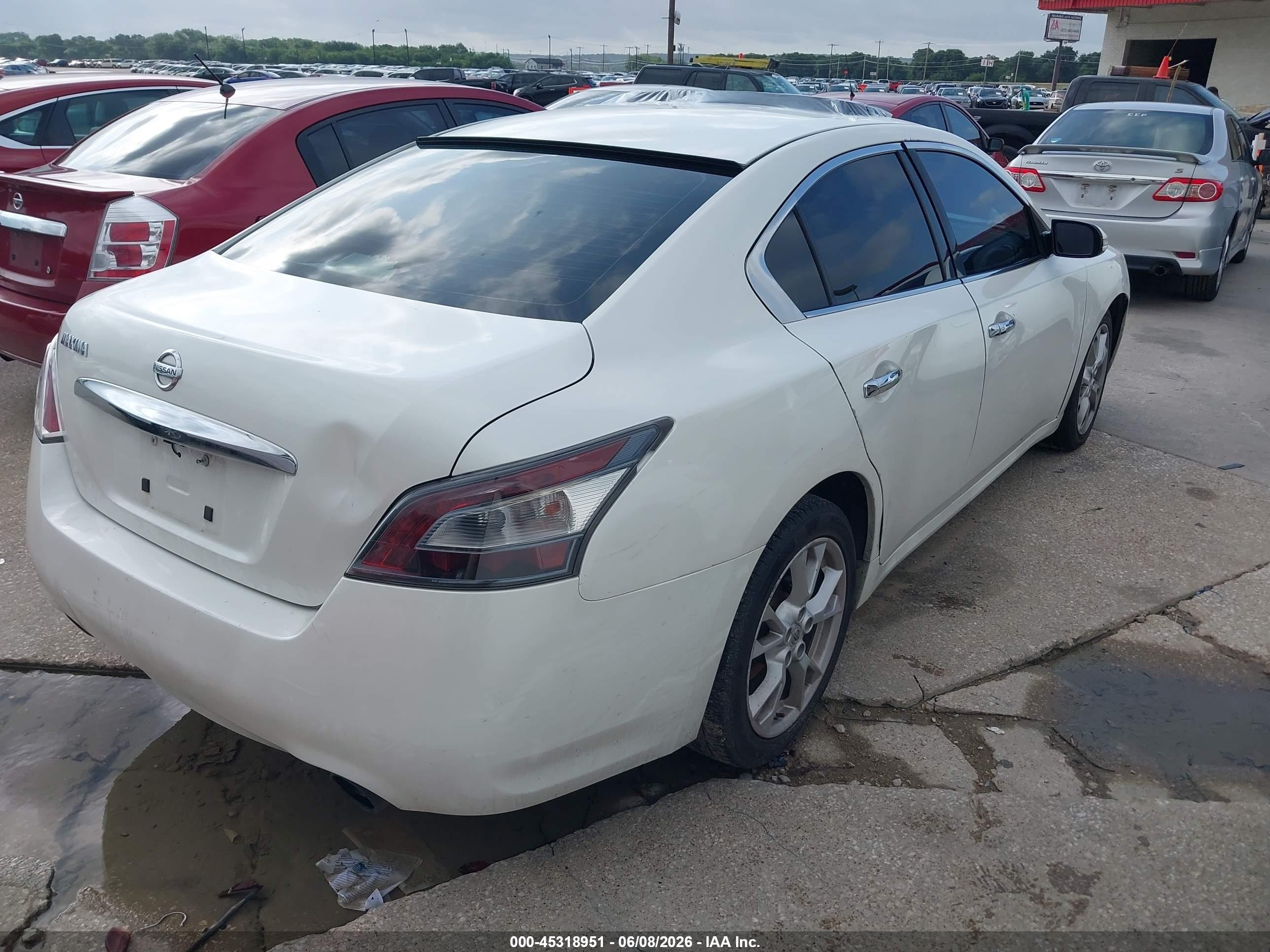 2013 Nissan Maxima 3.5 Sv White vin: 1N4AA5AP4DC827973