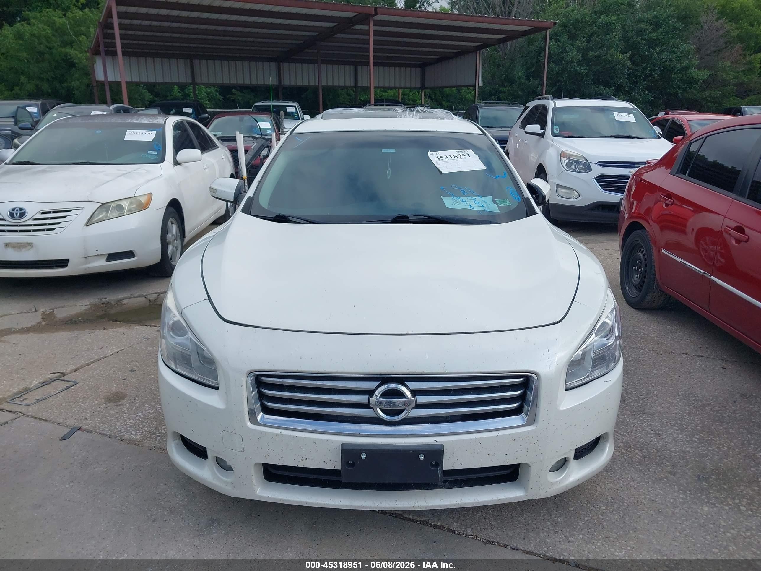 2013 Nissan Maxima 3.5 Sv White vin: 1N4AA5AP4DC827973