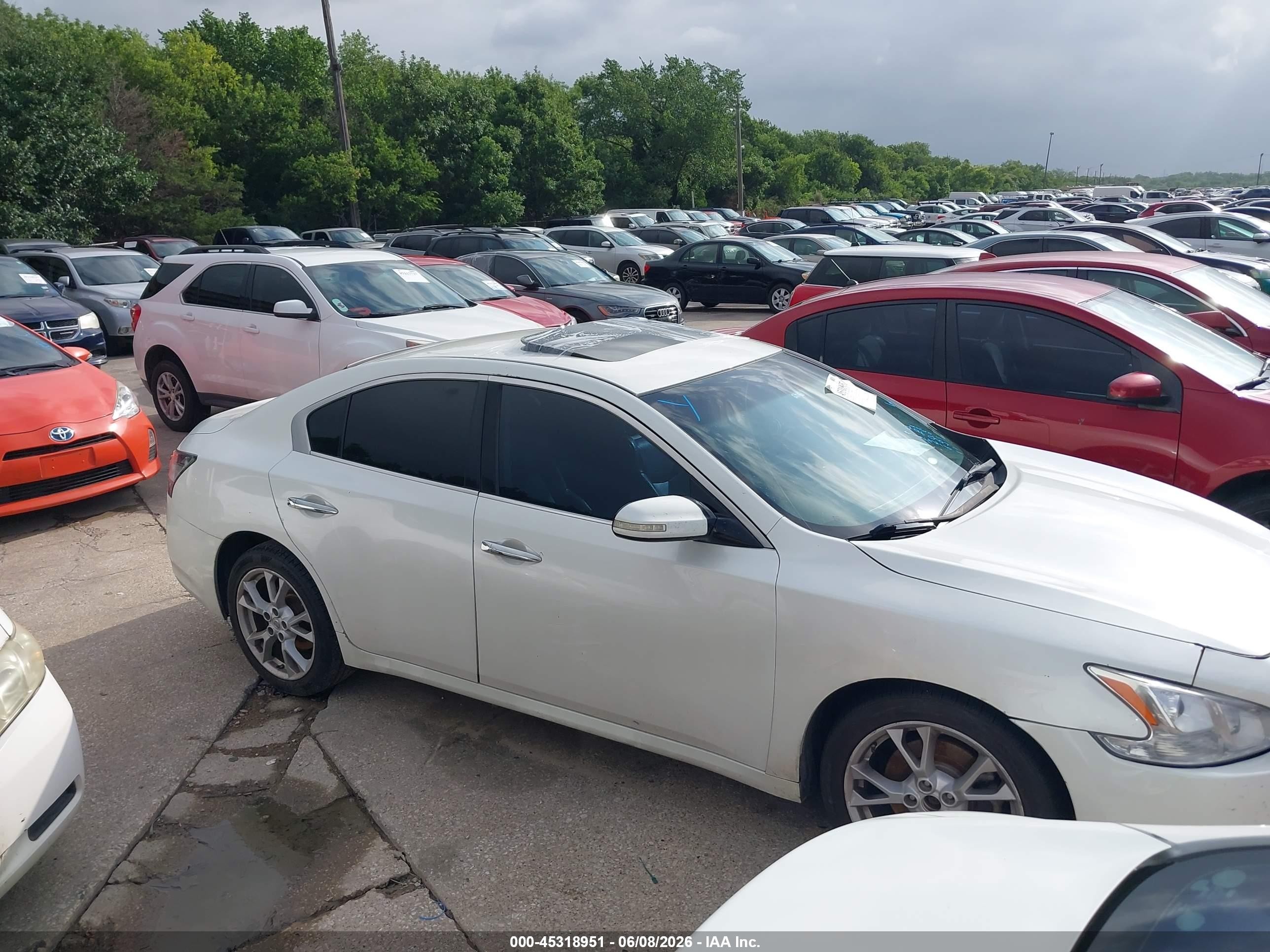 2013 Nissan Maxima 3.5 Sv White vin: 1N4AA5AP4DC827973