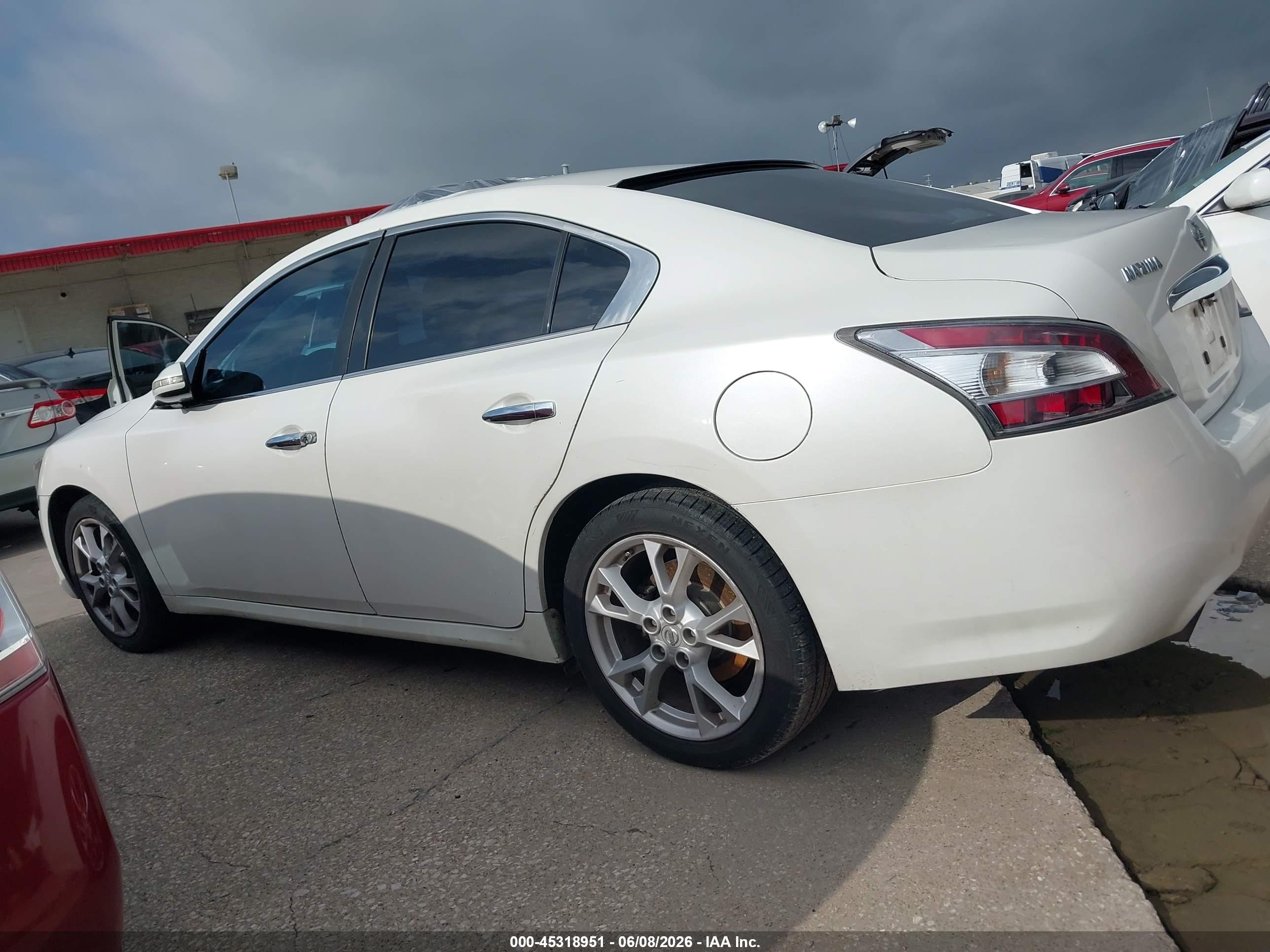 2013 Nissan Maxima 3.5 Sv White vin: 1N4AA5AP4DC827973