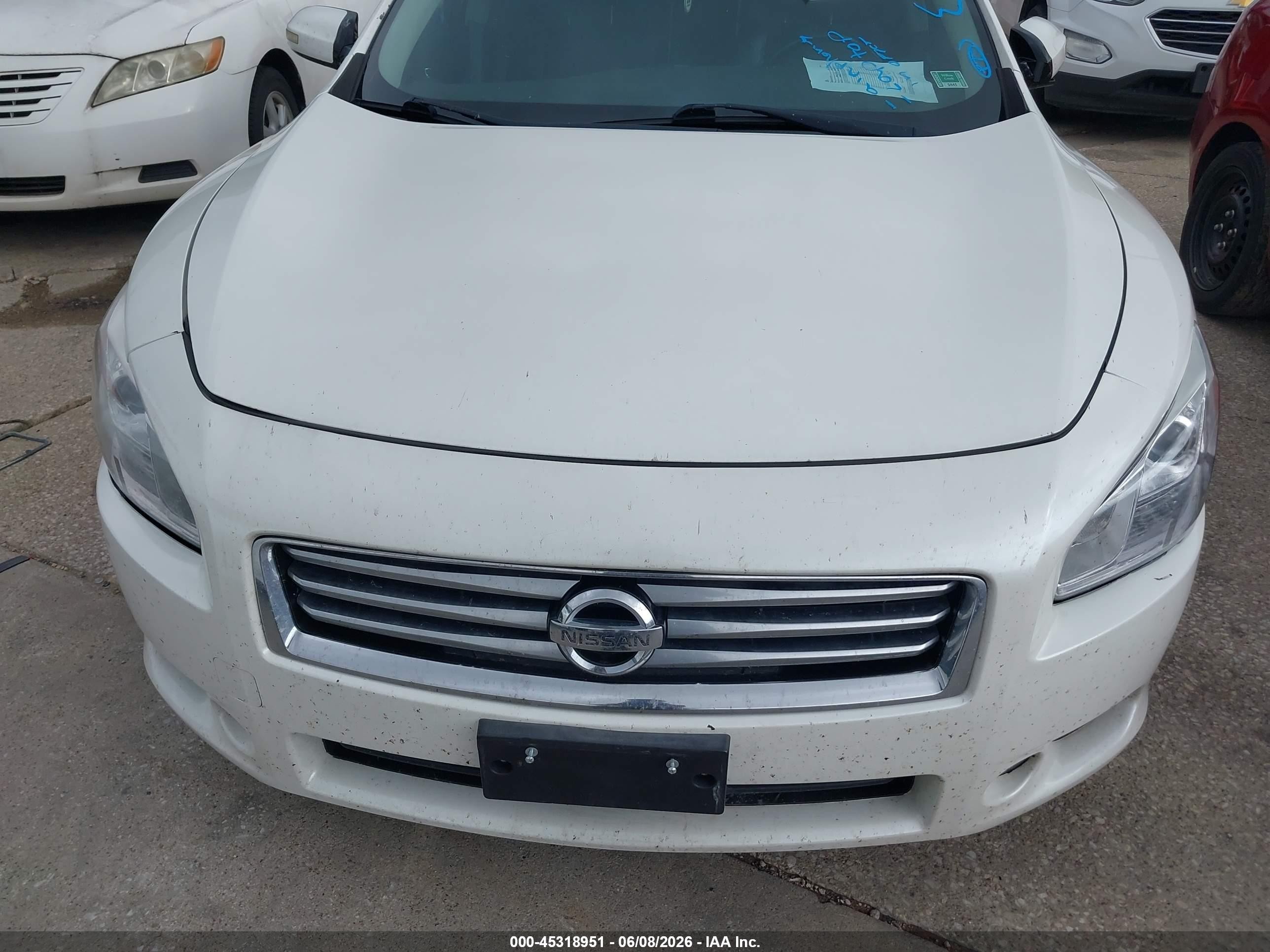 2013 Nissan Maxima 3.5 Sv White vin: 1N4AA5AP4DC827973