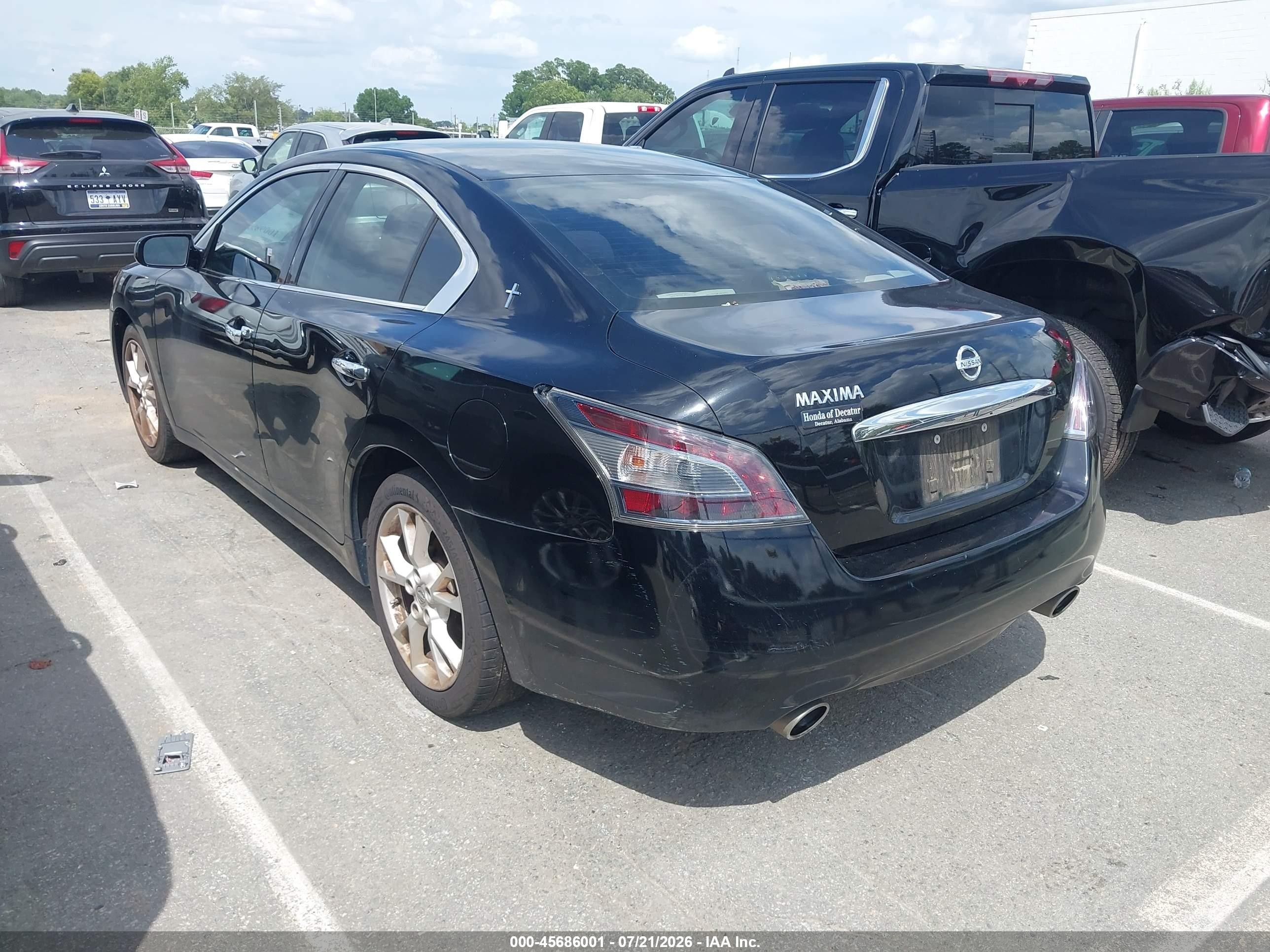 2013 Nissan Maxima 3.5 S Black vin: 1N4AA5AP4DC830906
