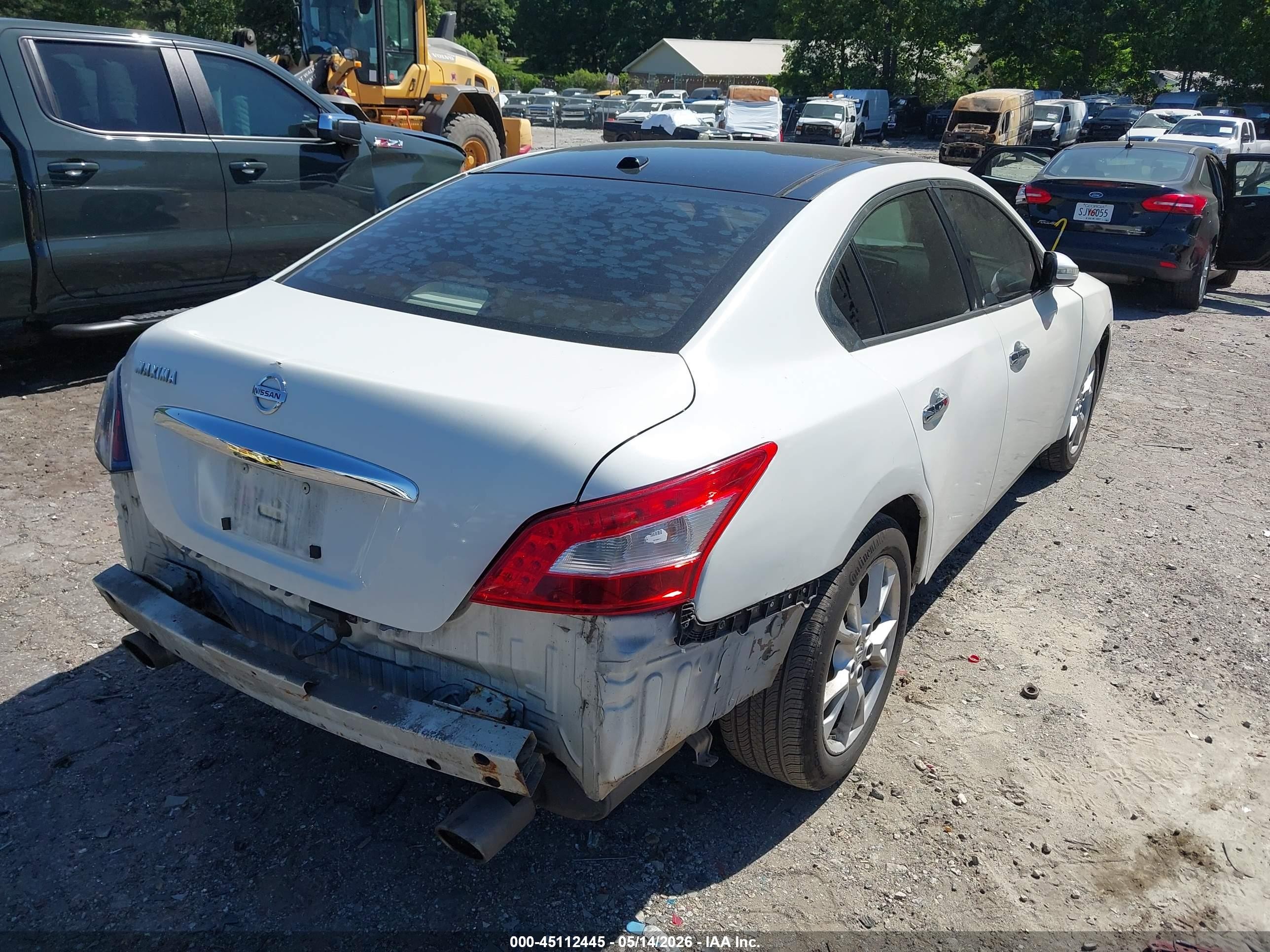 2013 Nissan Maxima 3.5 Sv White vin: 1N4AA5AP4DC834129