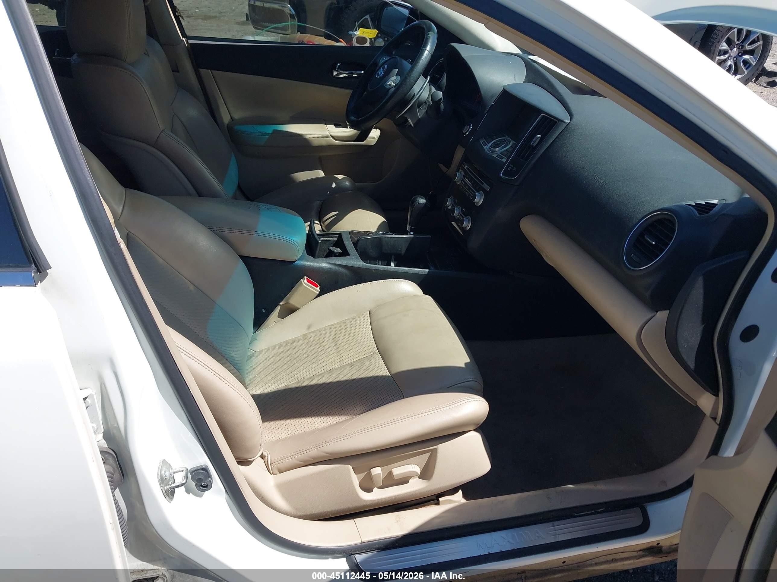 2013 Nissan Maxima 3.5 Sv White vin: 1N4AA5AP4DC834129