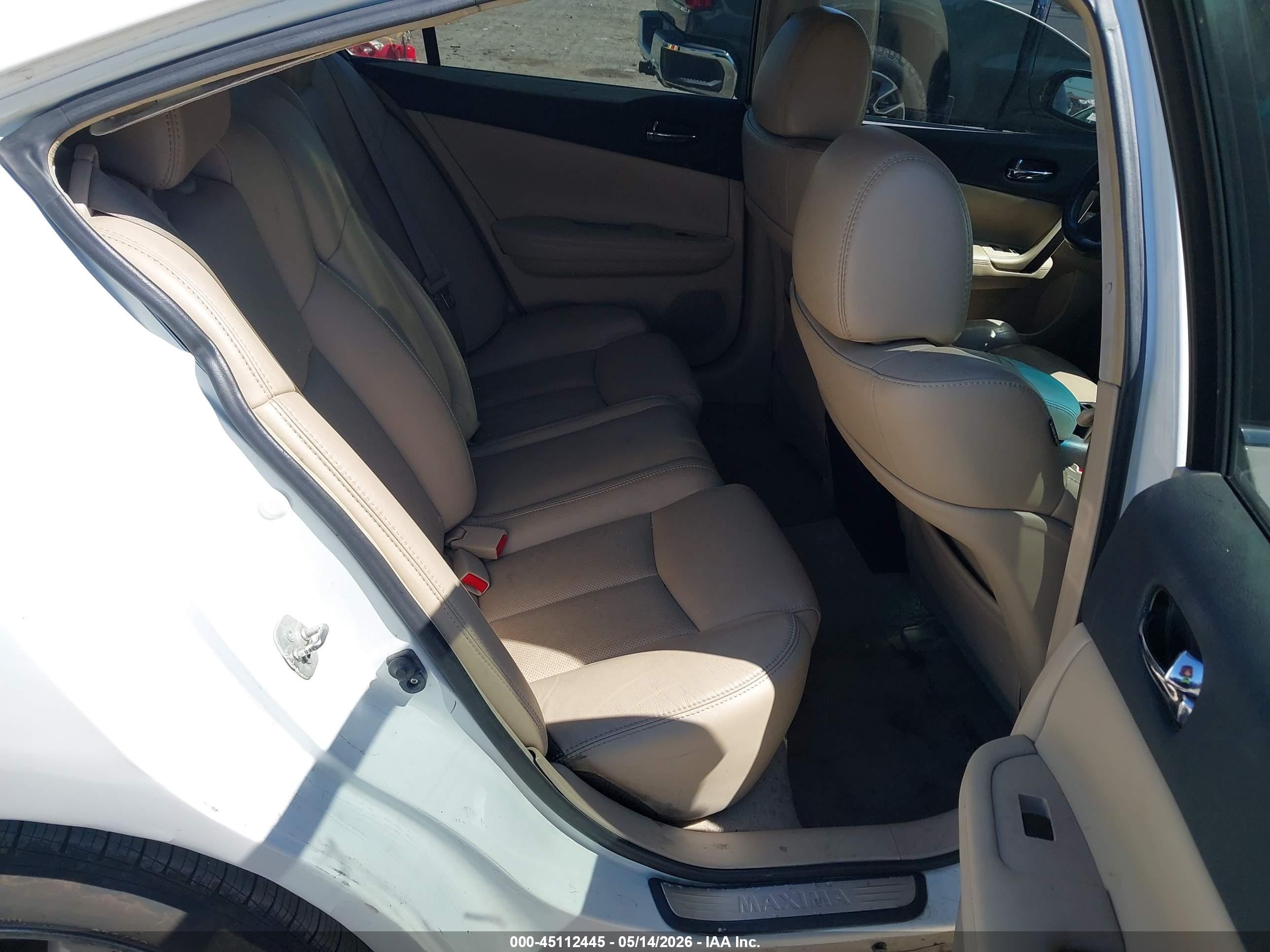 2013 Nissan Maxima 3.5 Sv White vin: 1N4AA5AP4DC834129