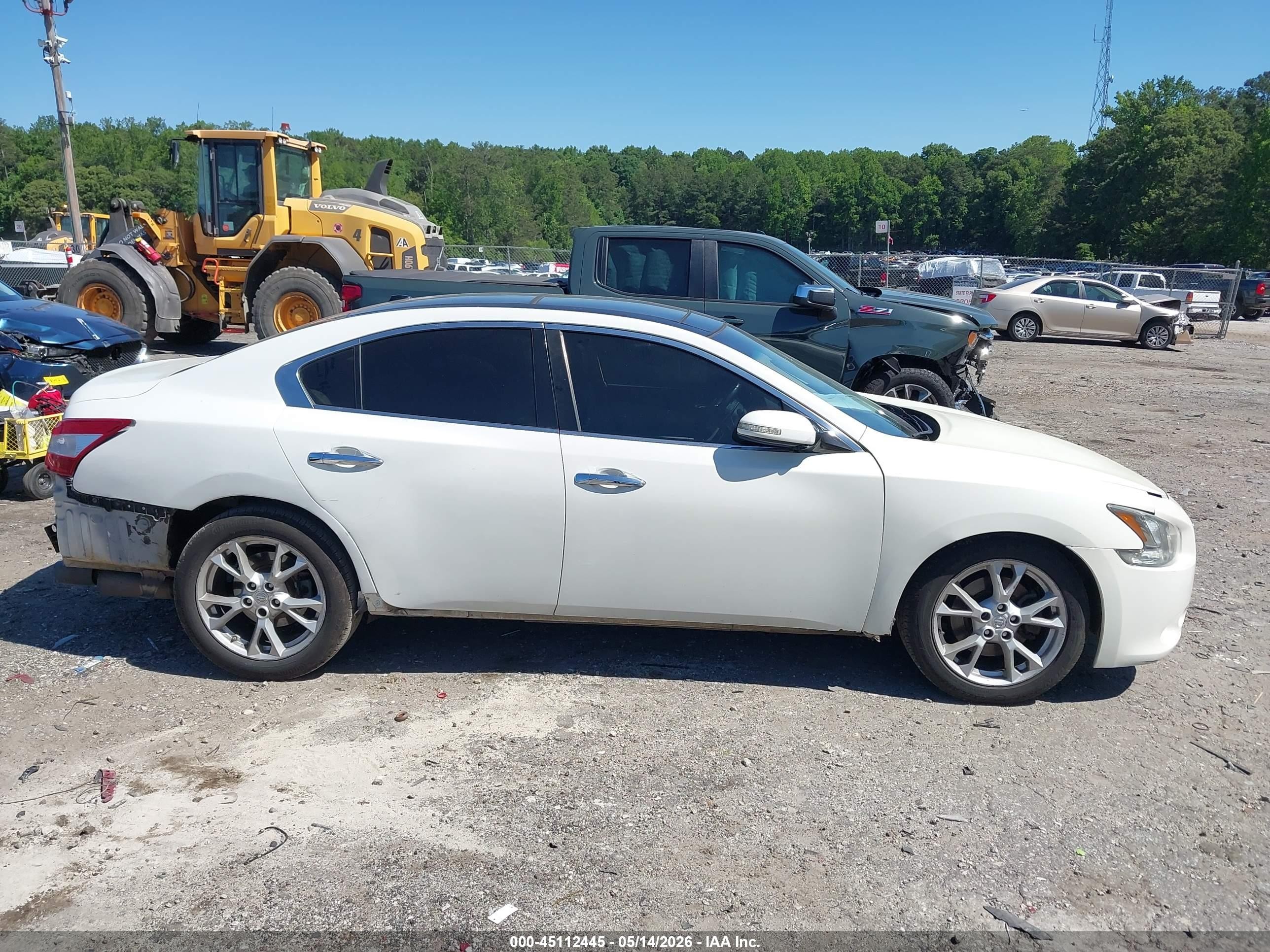 2013 Nissan Maxima 3.5 Sv White vin: 1N4AA5AP4DC834129