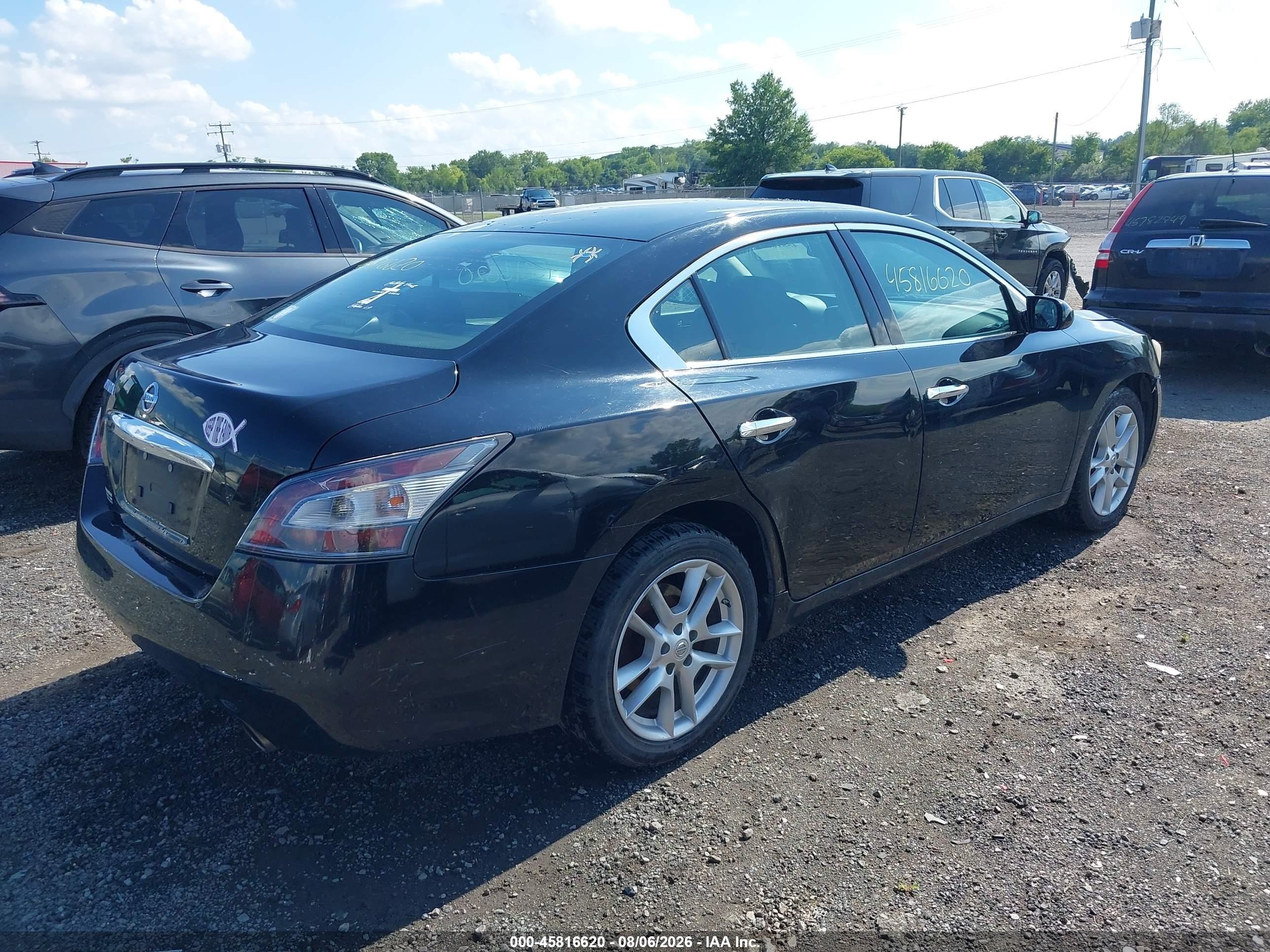 2013 Nissan Maxima 3.5 S Black vin: 1N4AA5AP4DC835085
