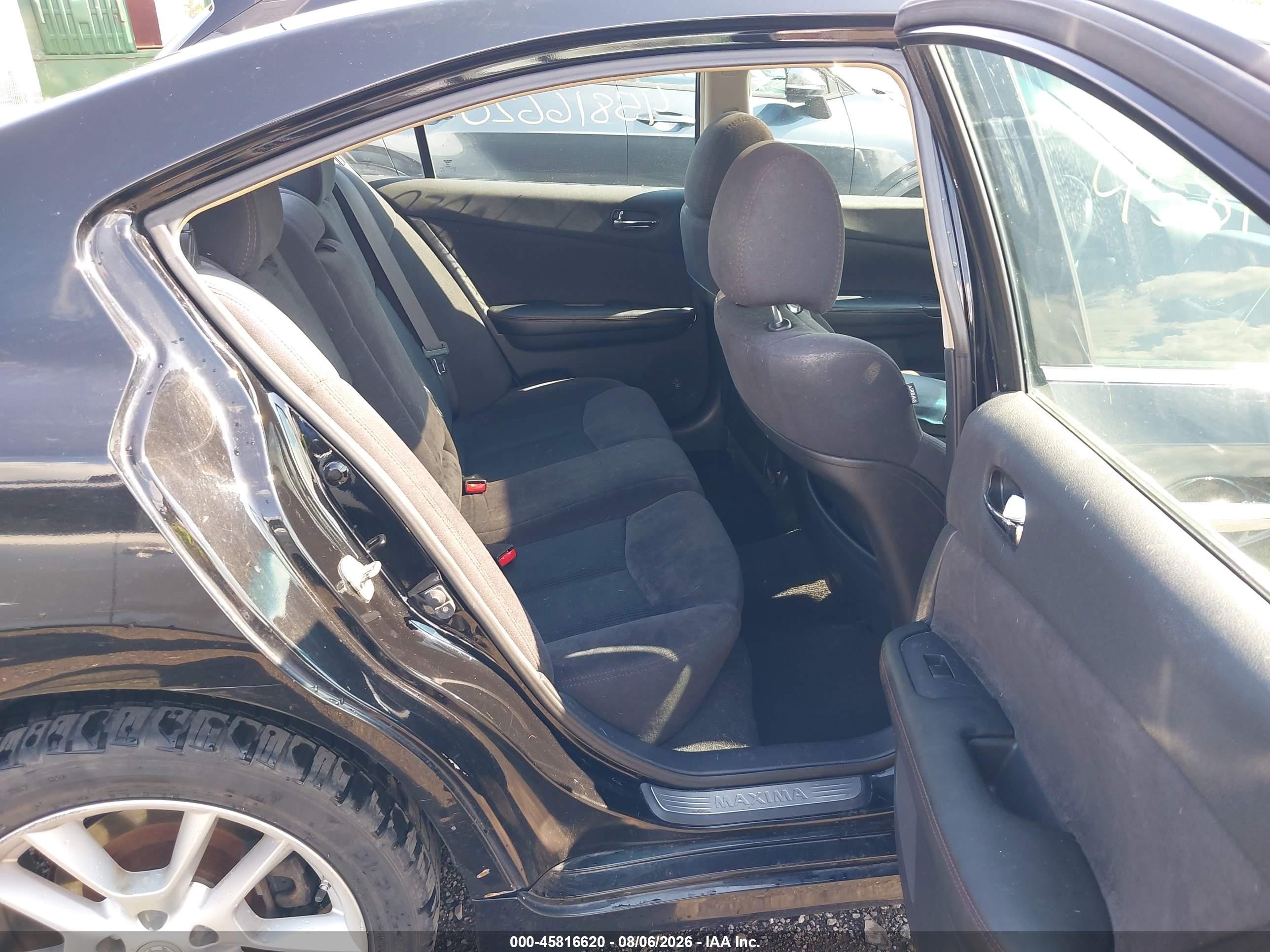2013 Nissan Maxima 3.5 S Black vin: 1N4AA5AP4DC835085