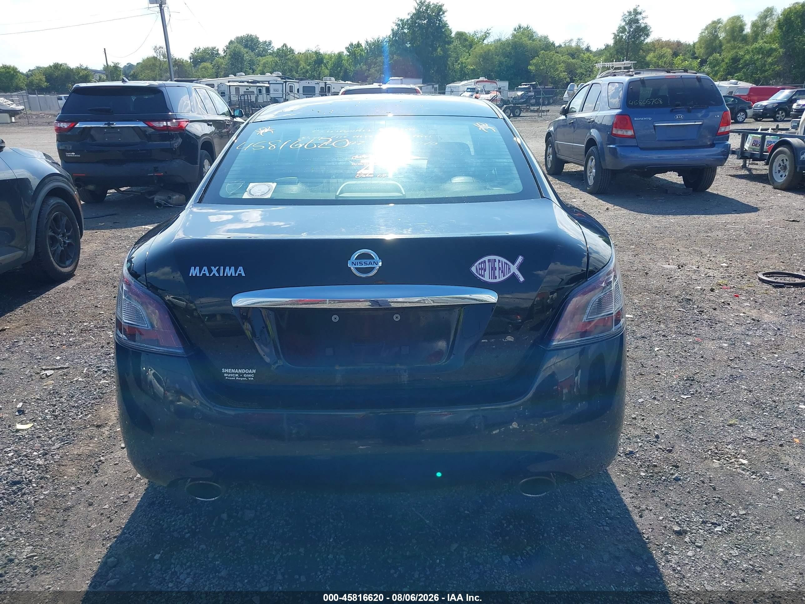 2013 Nissan Maxima 3.5 S Black vin: 1N4AA5AP4DC835085
