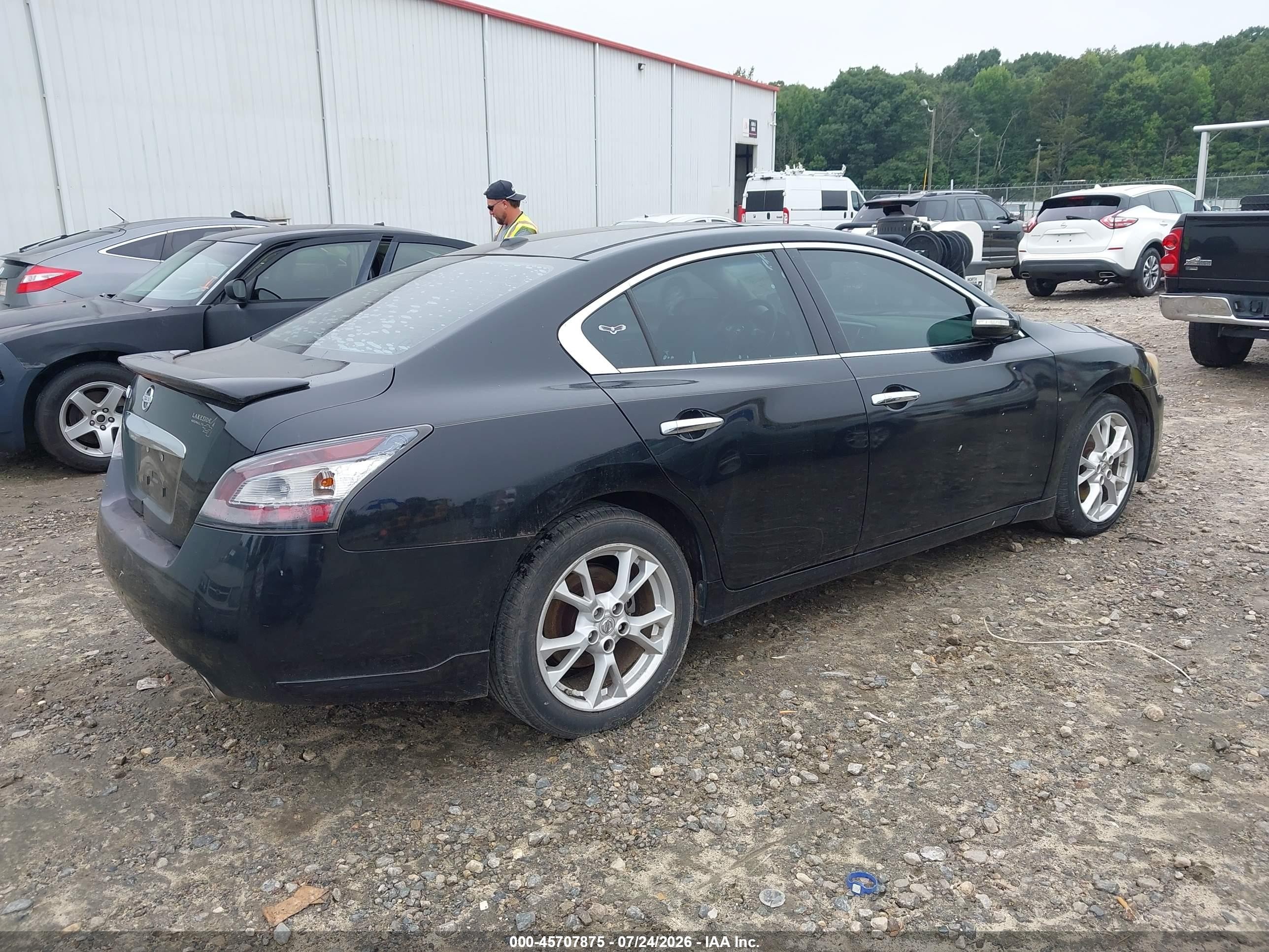 2013 Nissan Maxima 3.5 Sv Black vin: 1N4AA5AP4DC846393