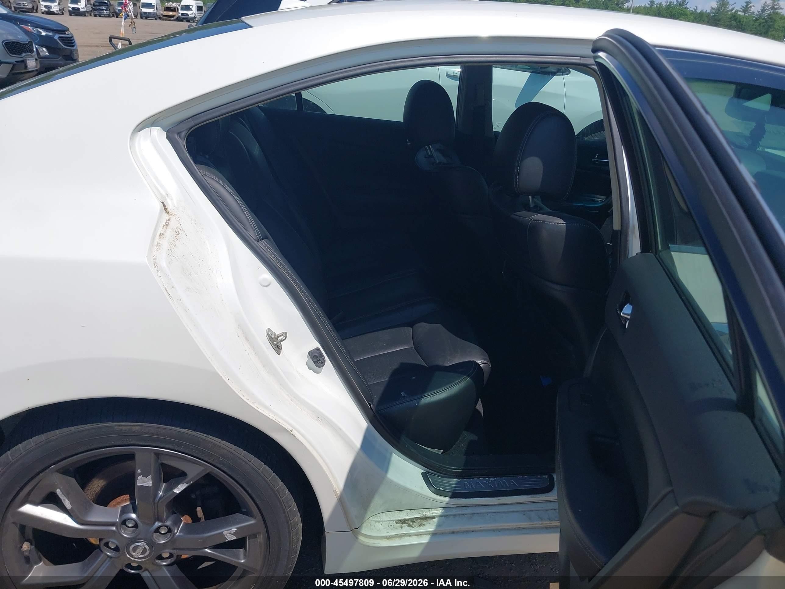 2013 Nissan Maxima 3.5 Sv White vin: 1N4AA5AP4DC847222