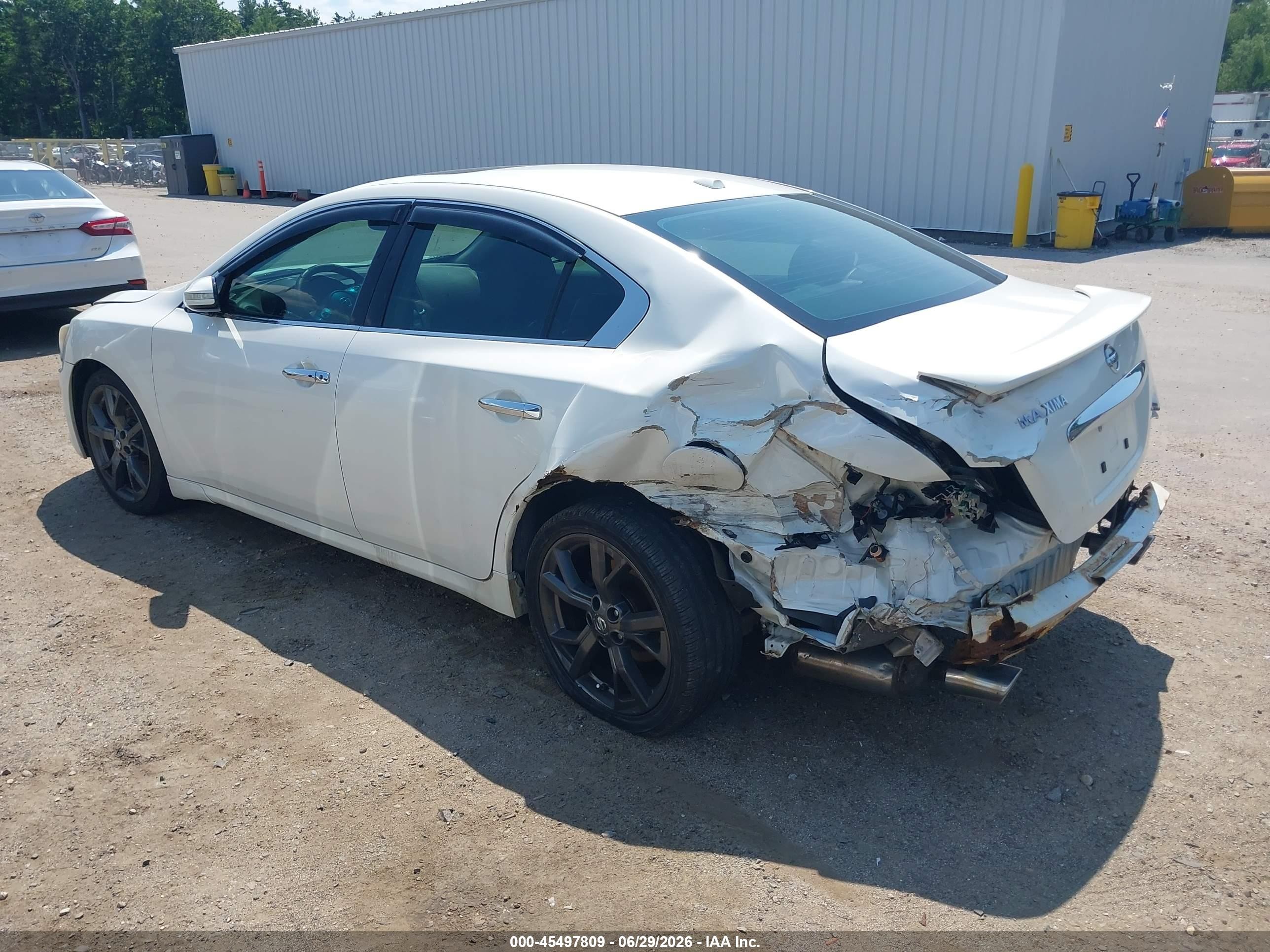 2013 Nissan Maxima 3.5 Sv White vin: 1N4AA5AP4DC847222