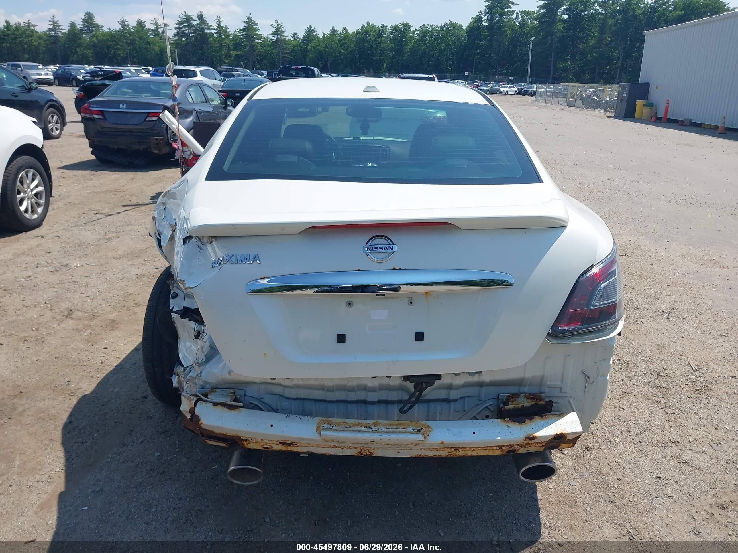 2013 Nissan Maxima 3.5 Sv White vin: 1N4AA5AP4DC847222