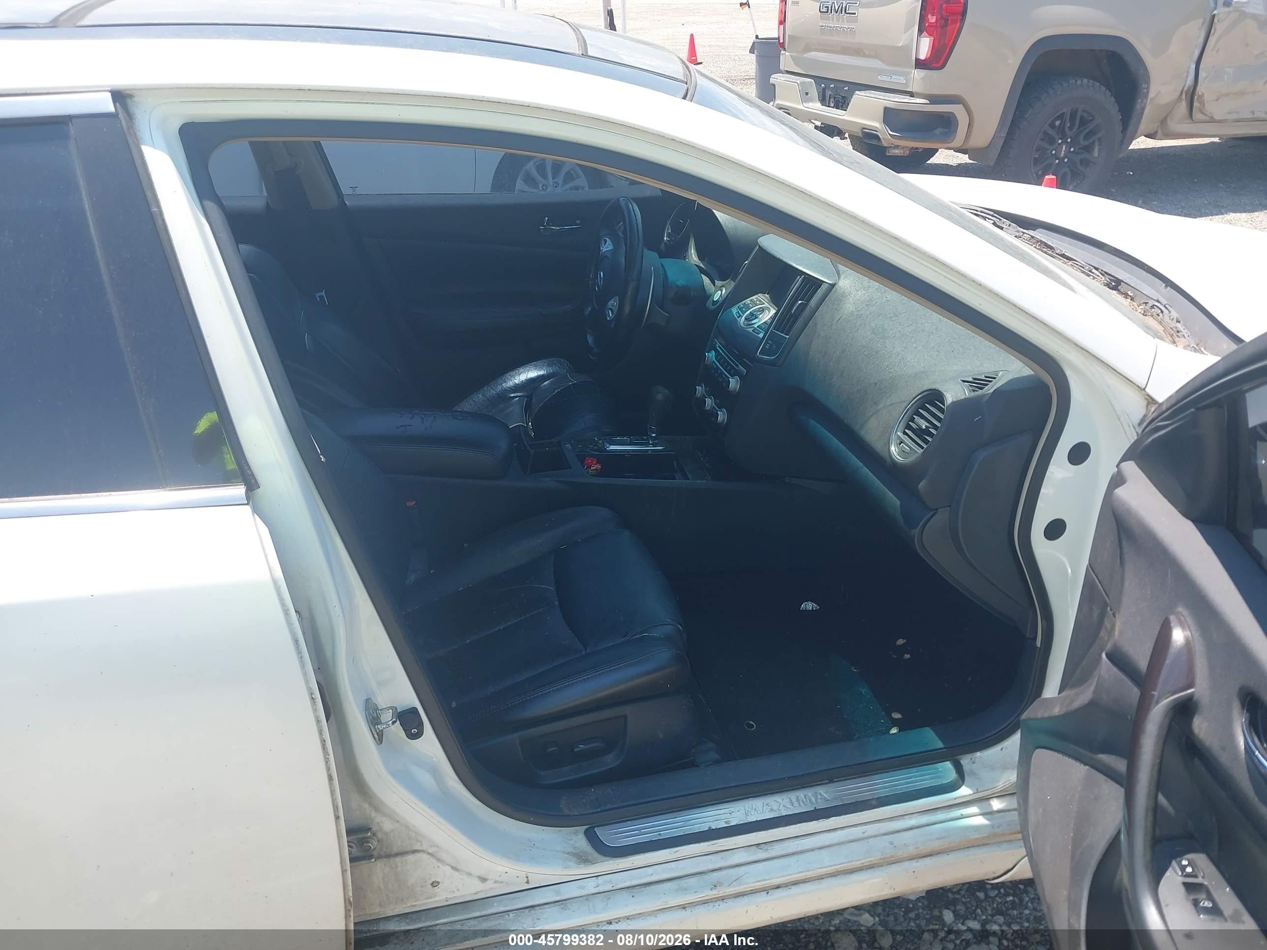 2014 Nissan Maxima 3.5 Sv White vin: 1N4AA5AP4EC431656