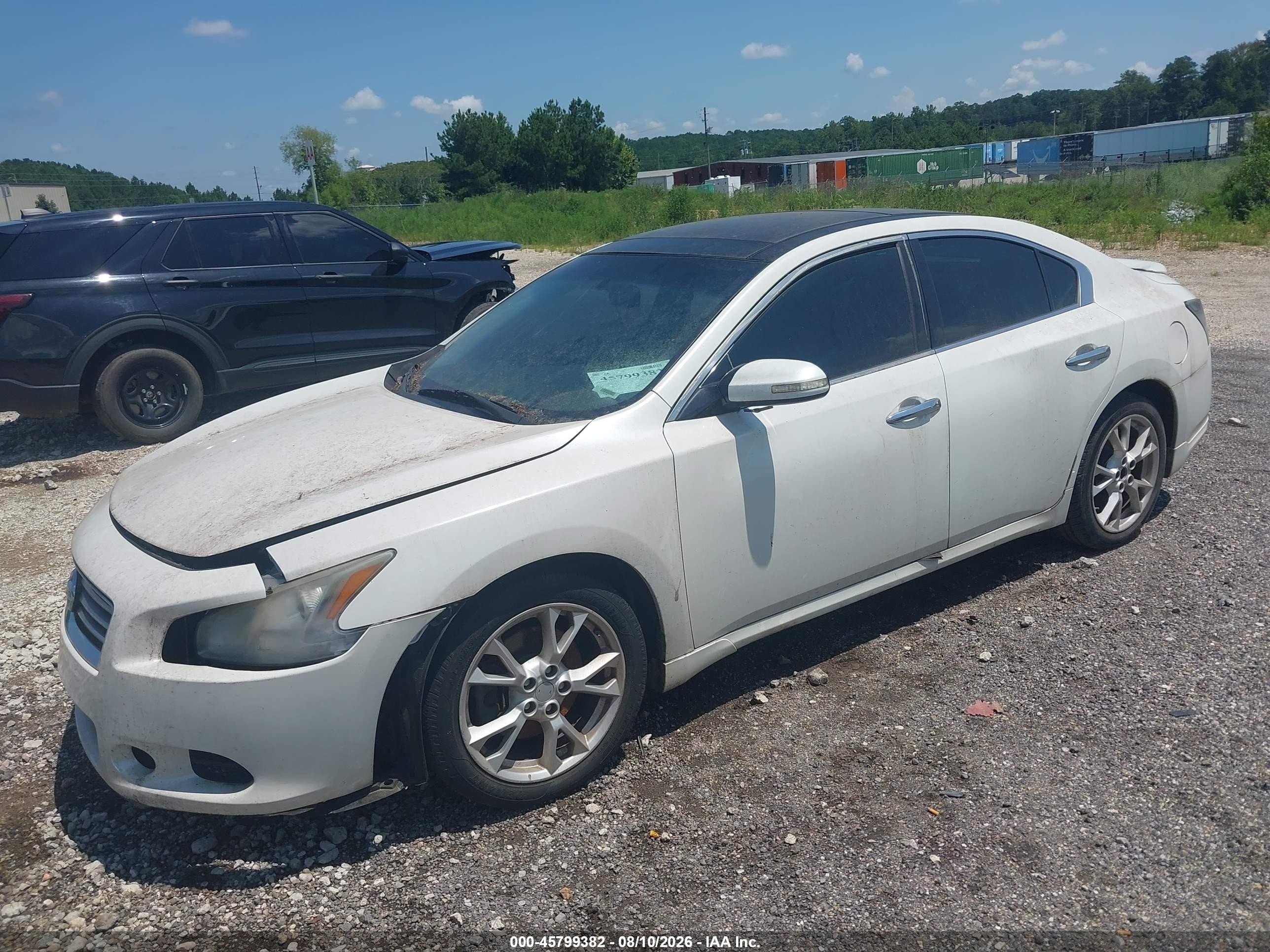 2014 Nissan Maxima 3.5 Sv White vin: 1N4AA5AP4EC431656