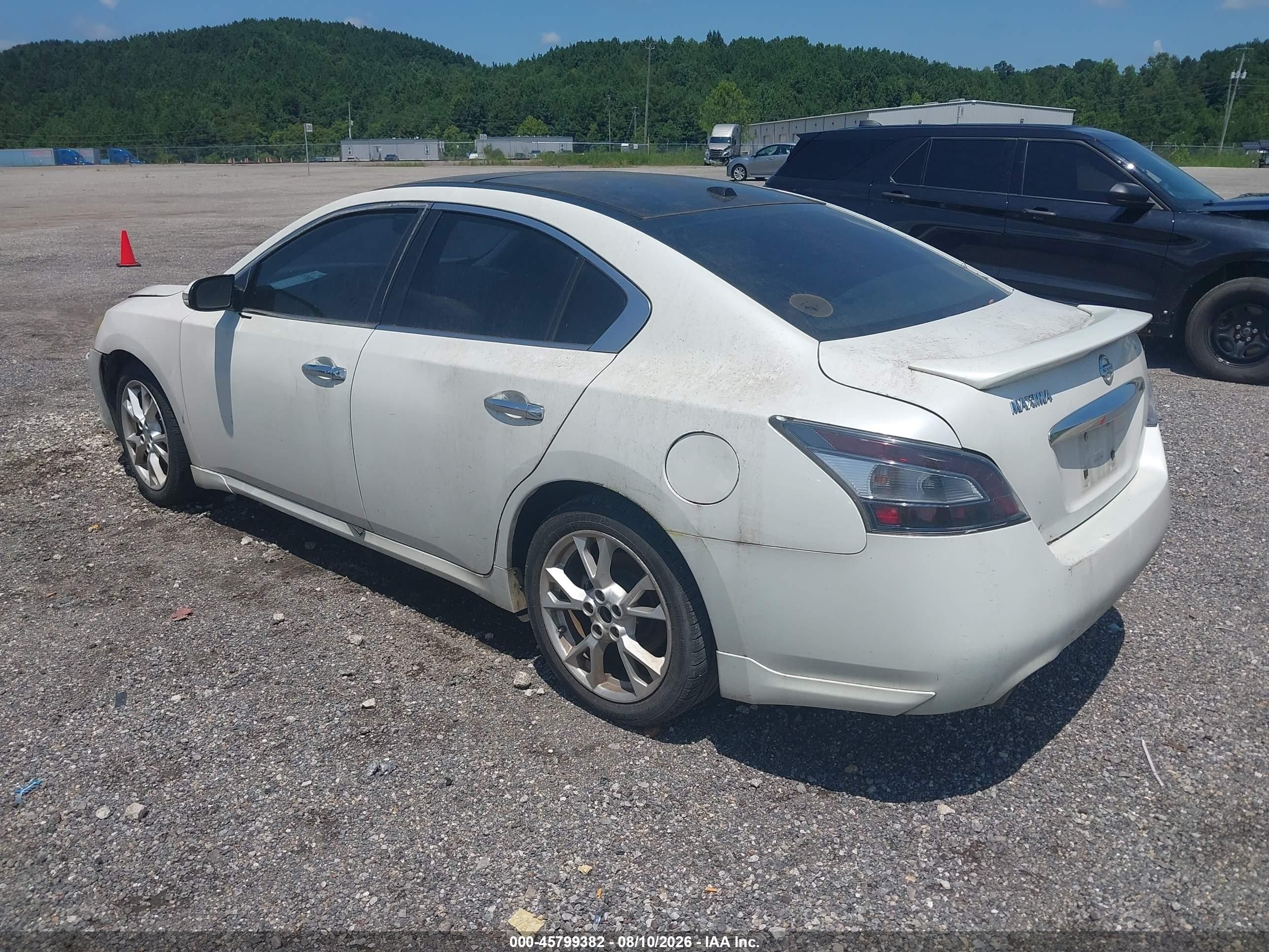 2014 Nissan Maxima 3.5 Sv White vin: 1N4AA5AP4EC431656