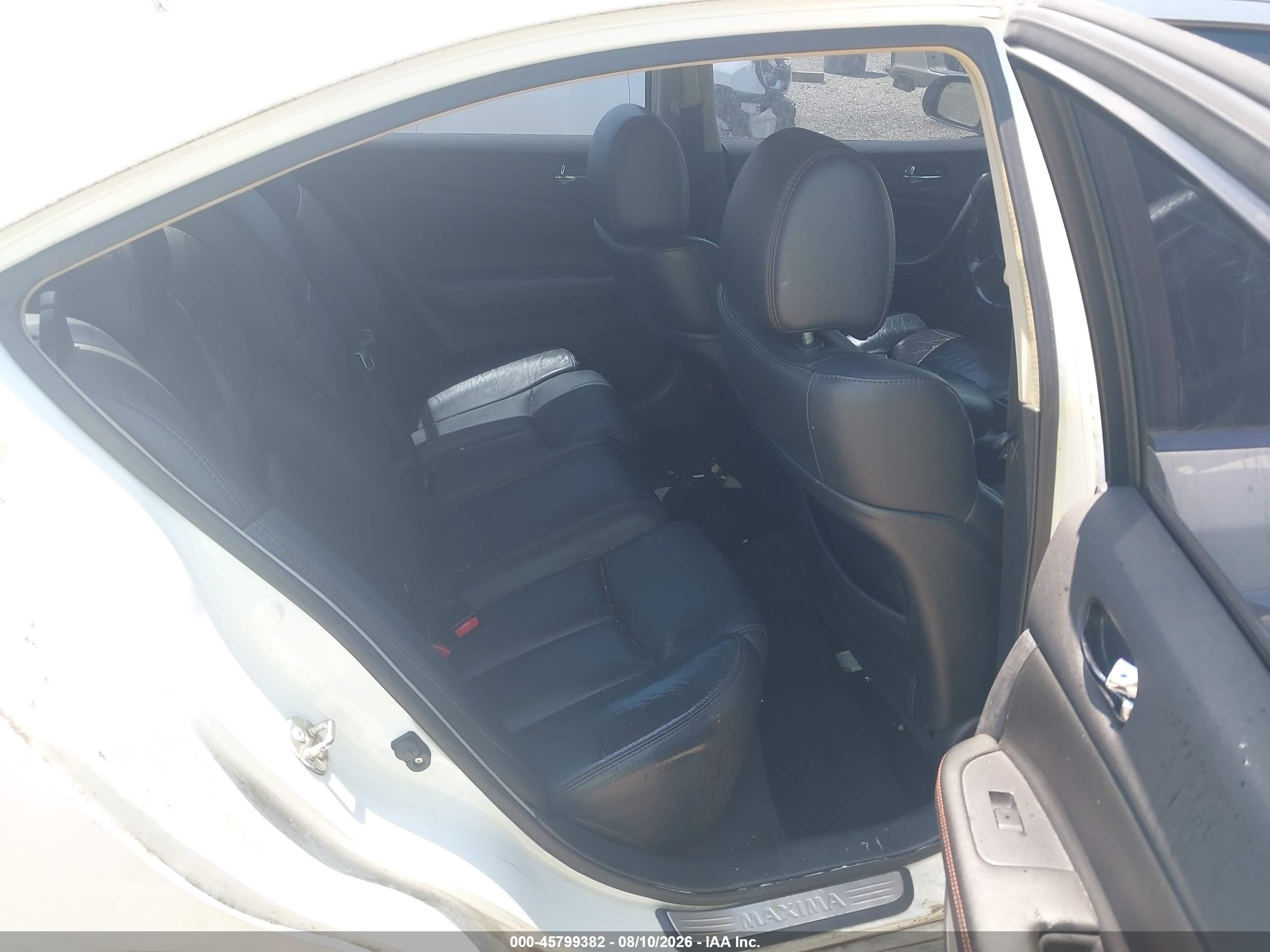 2014 Nissan Maxima 3.5 Sv White vin: 1N4AA5AP4EC431656