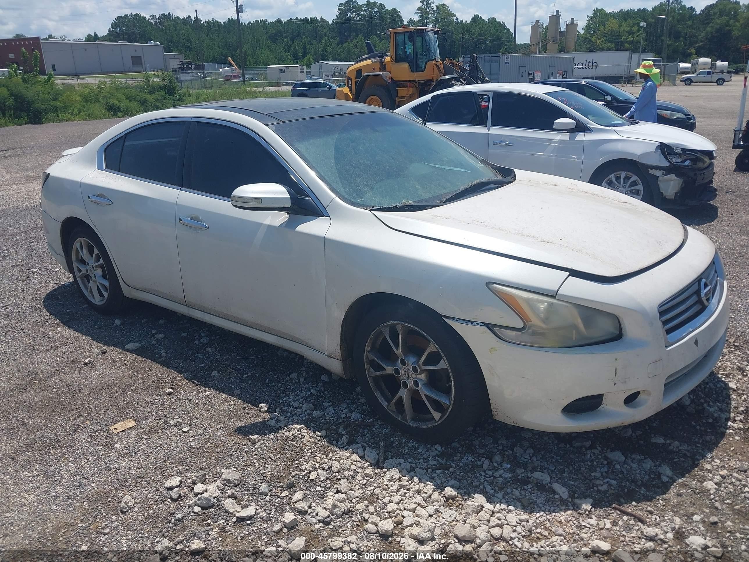 2014 Nissan Maxima 3.5 Sv White vin: 1N4AA5AP4EC431656