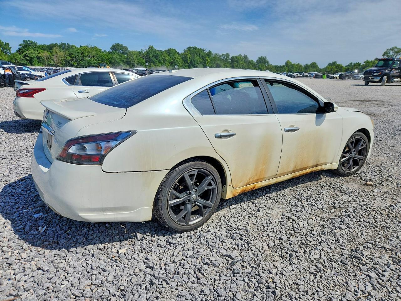 2014 Nissan Maxima 3.5 Sv White vin: 1N4AA5AP4EC445752