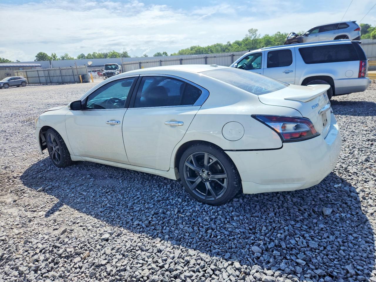 2014 Nissan Maxima 3.5 Sv White vin: 1N4AA5AP4EC445752