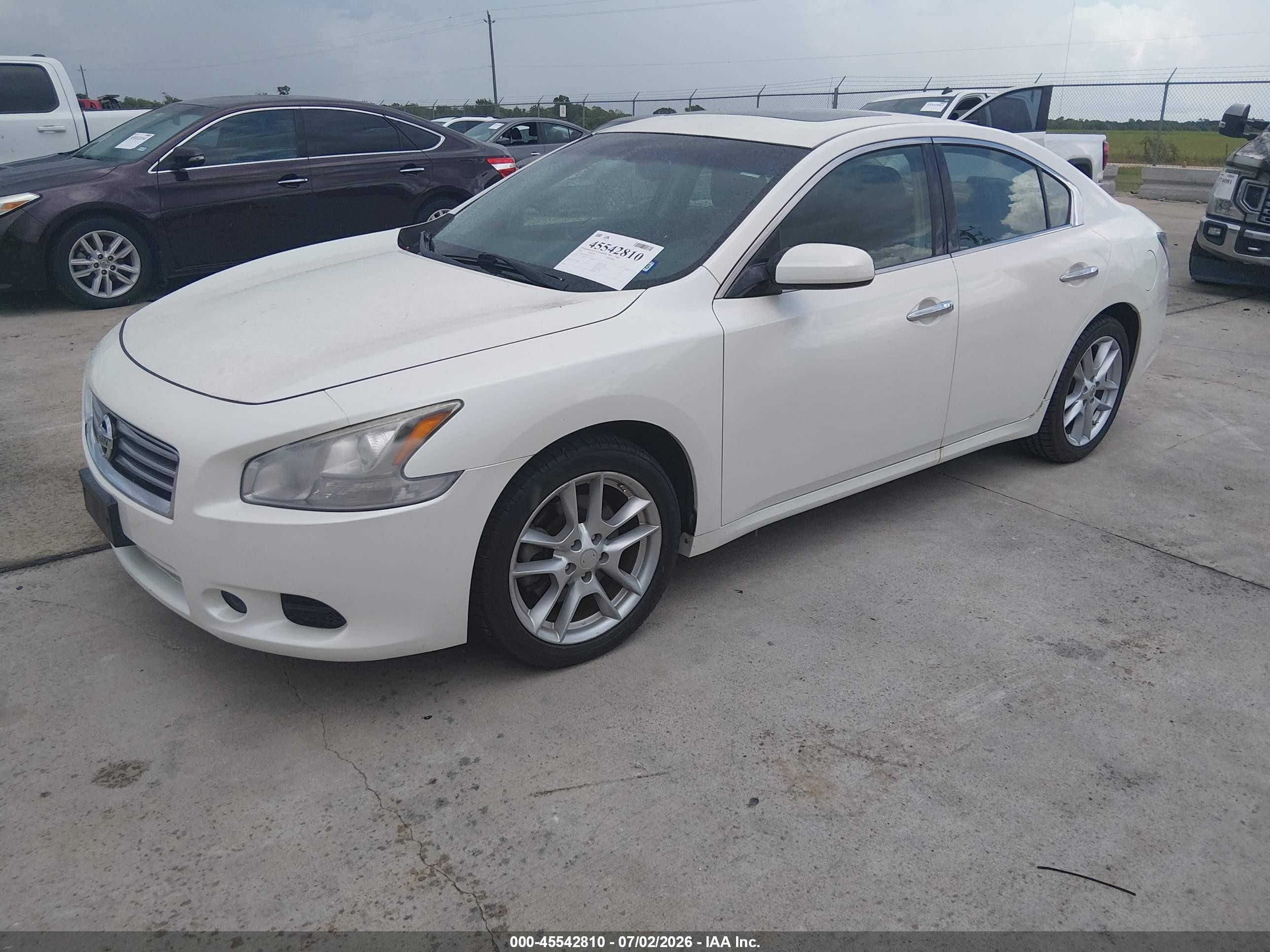 2014 Nissan Maxima 3.5 S White vin: 1N4AA5AP4EC451213
