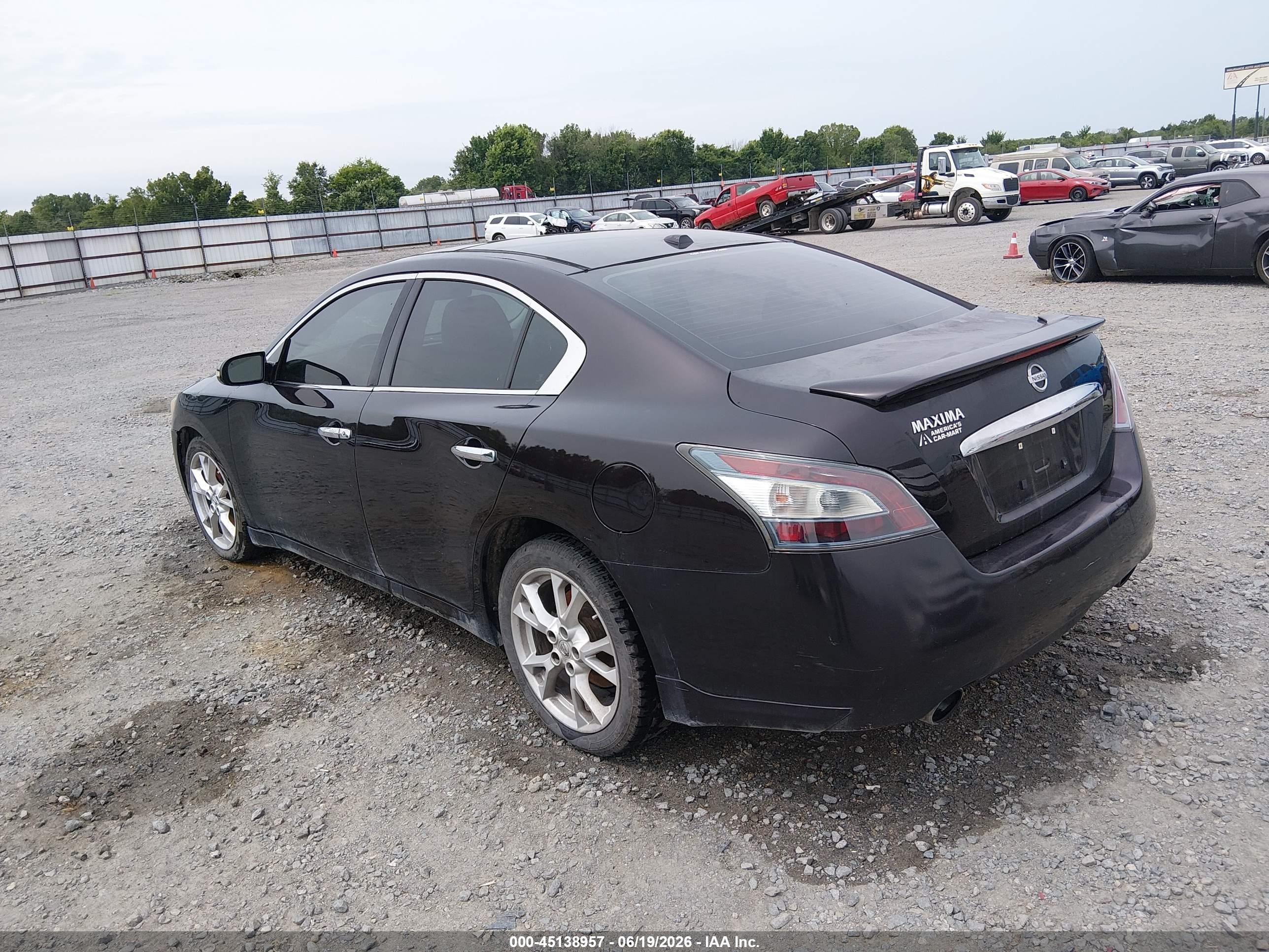 2014 Nissan Maxima 3.5 Sv Purple vin: 1N4AA5AP4EC452734