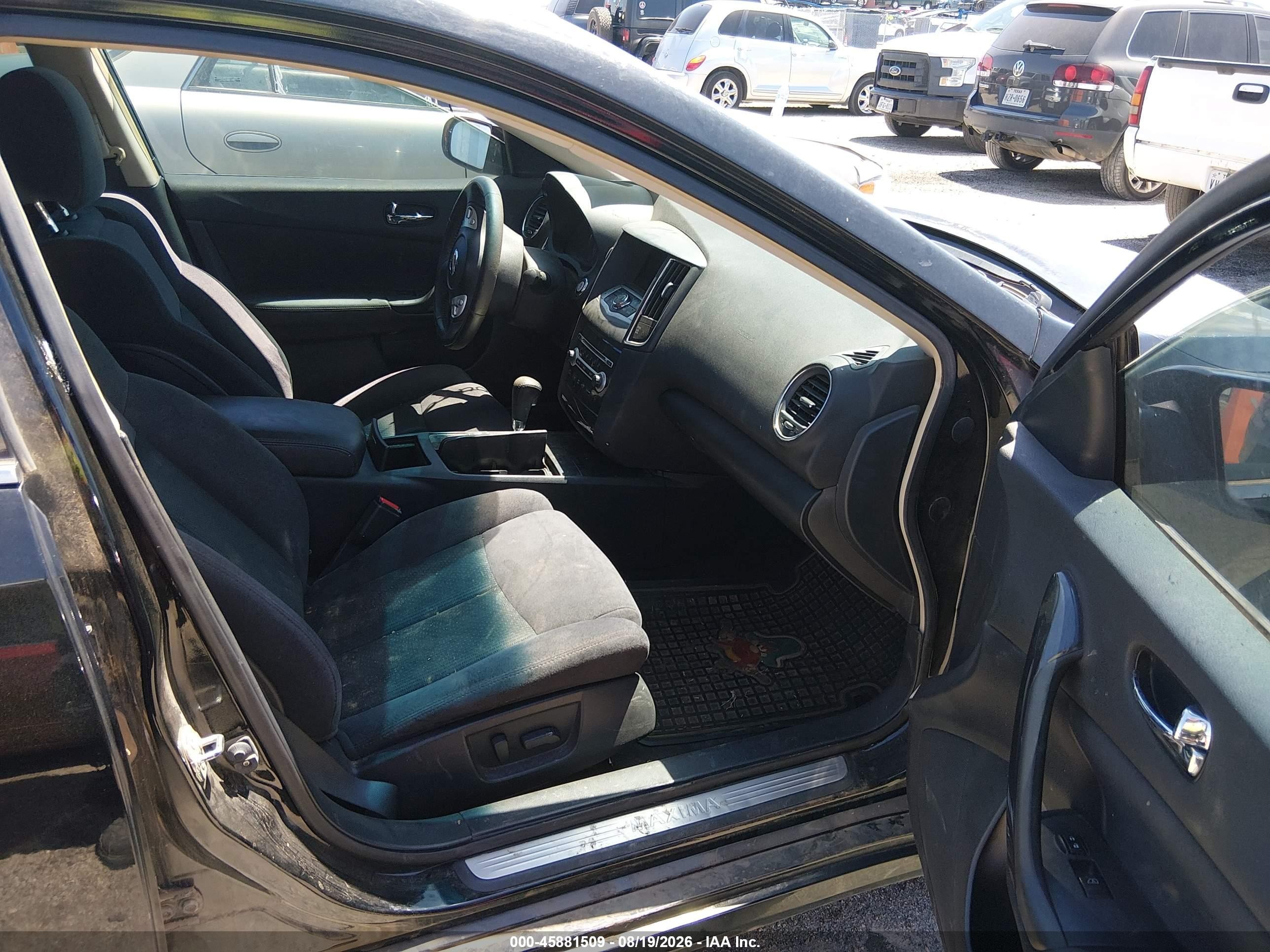 2014 Nissan Maxima 3.5 S/3.5 Sv Black vin: 1N4AA5AP4EC454337