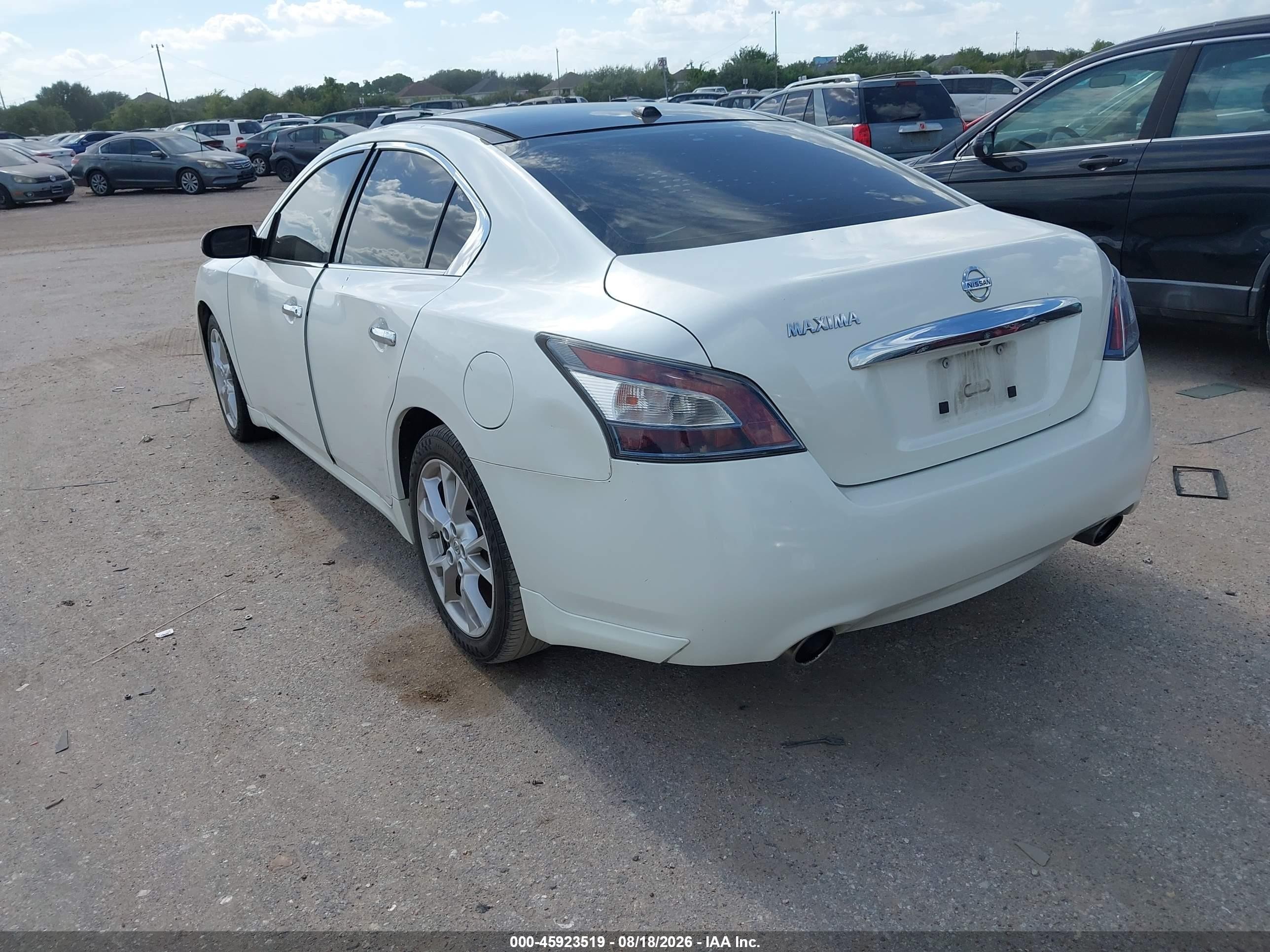 2014 Nissan Maxima 3.5 Sv White vin: 1N4AA5AP4EC461644