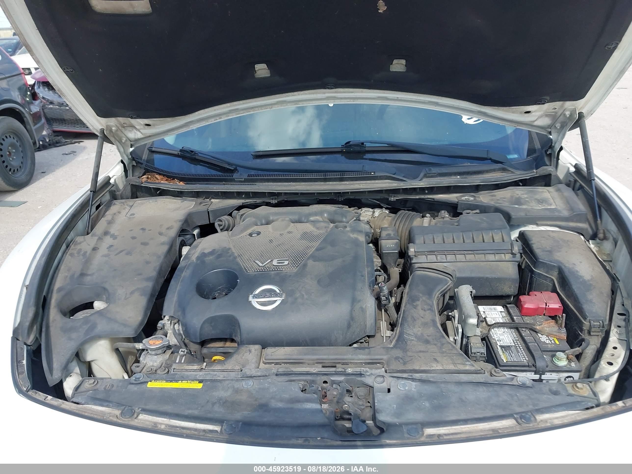2014 Nissan Maxima 3.5 Sv White vin: 1N4AA5AP4EC461644