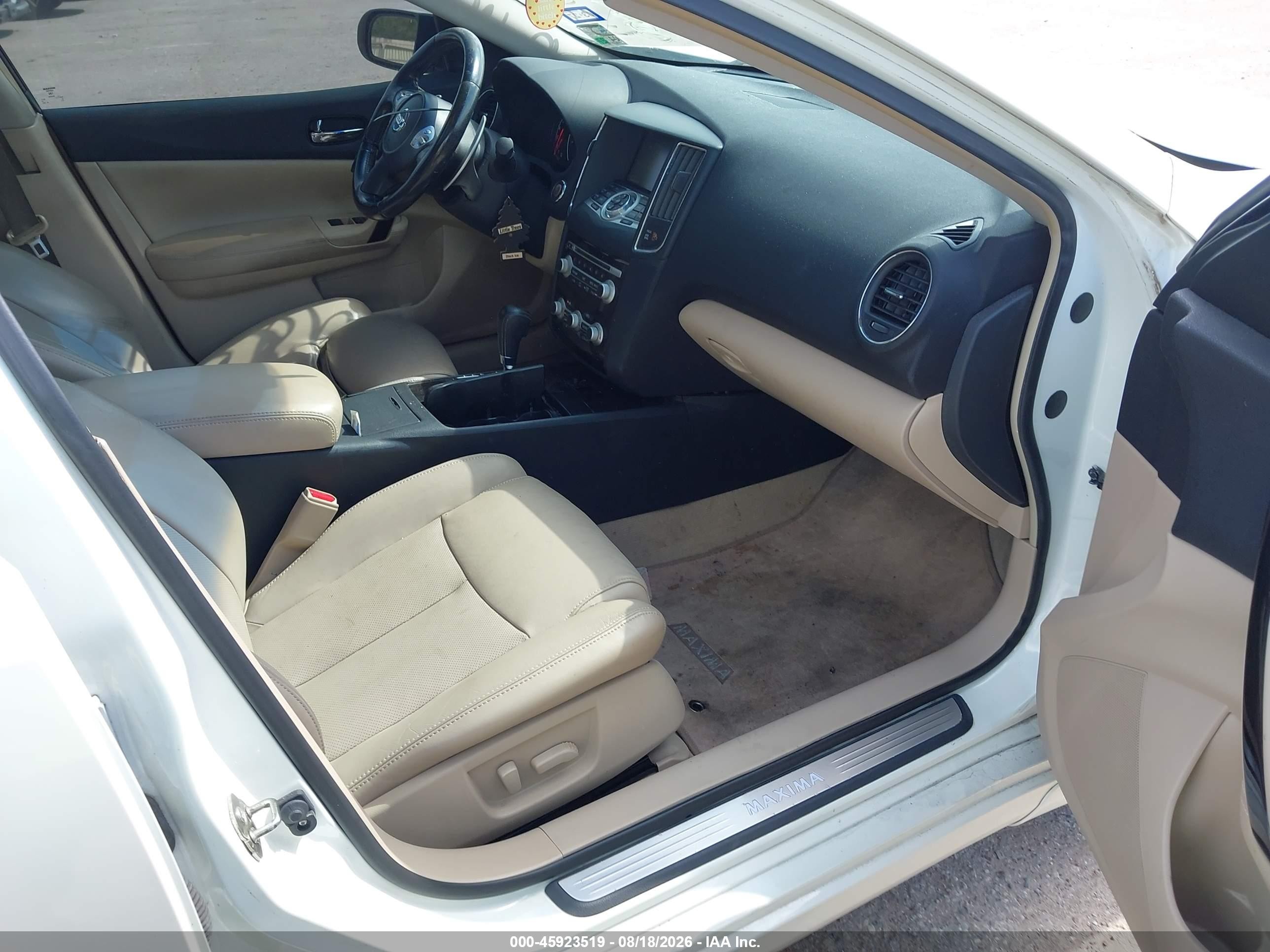 2014 Nissan Maxima 3.5 Sv White vin: 1N4AA5AP4EC461644