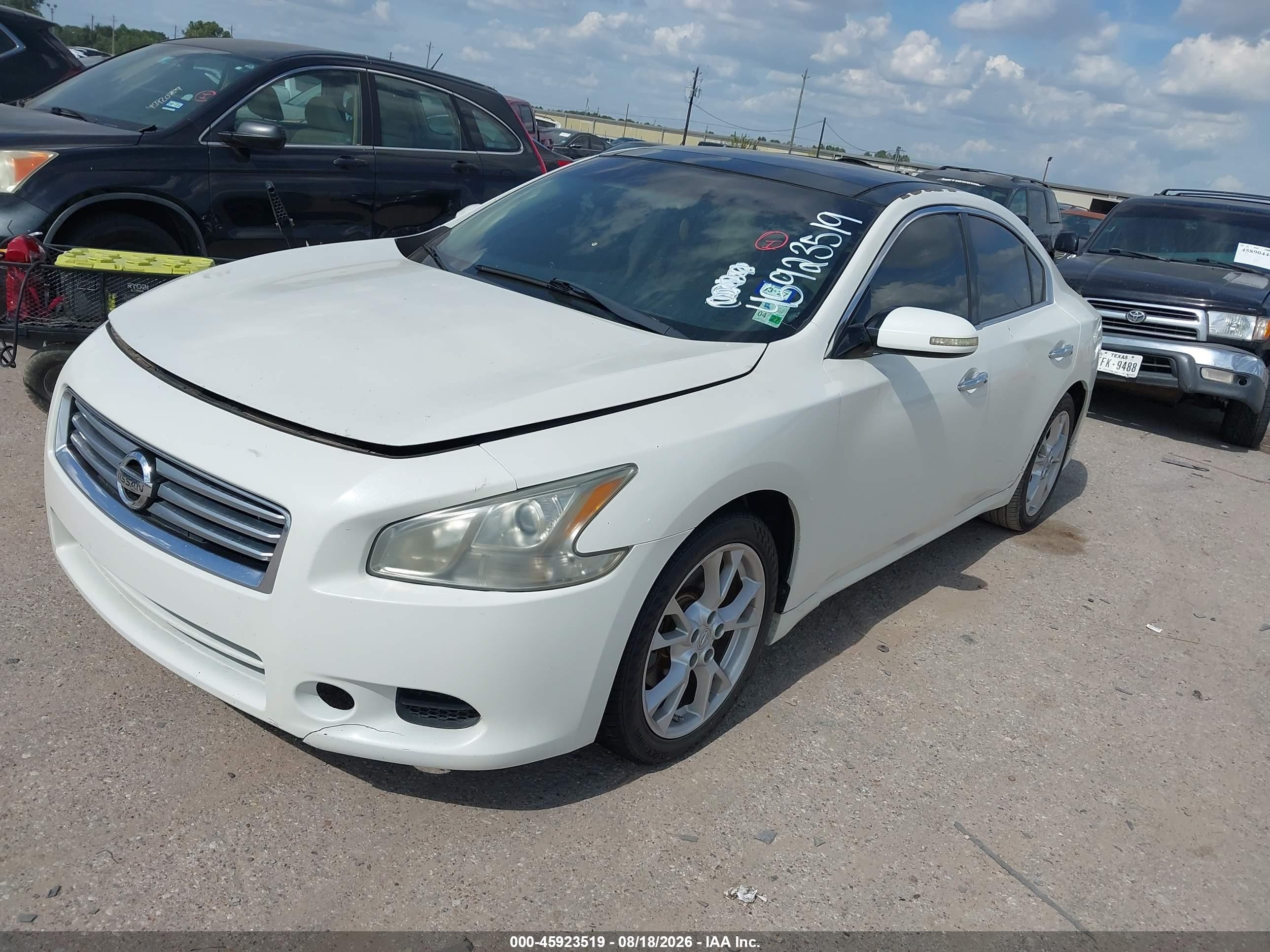 2014 Nissan Maxima 3.5 Sv White vin: 1N4AA5AP4EC461644