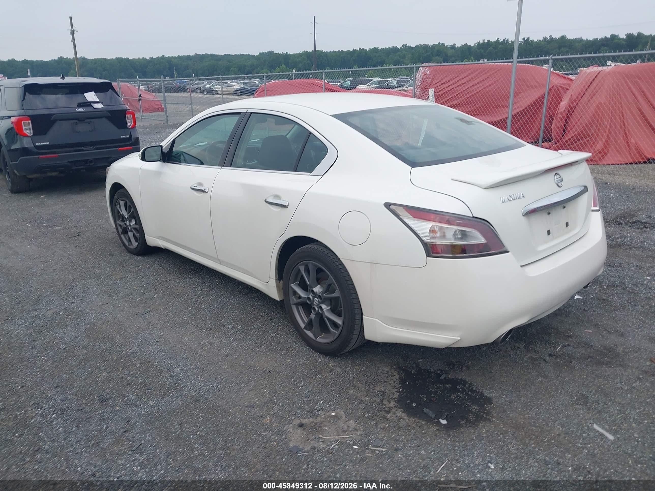 2014 Nissan Maxima 3.5 S White vin: 1N4AA5AP4EC476242