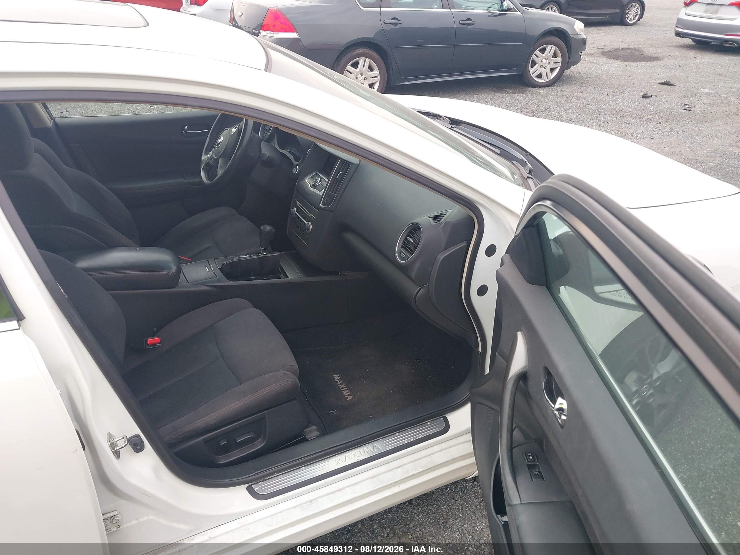 2014 Nissan Maxima 3.5 S White vin: 1N4AA5AP4EC476242