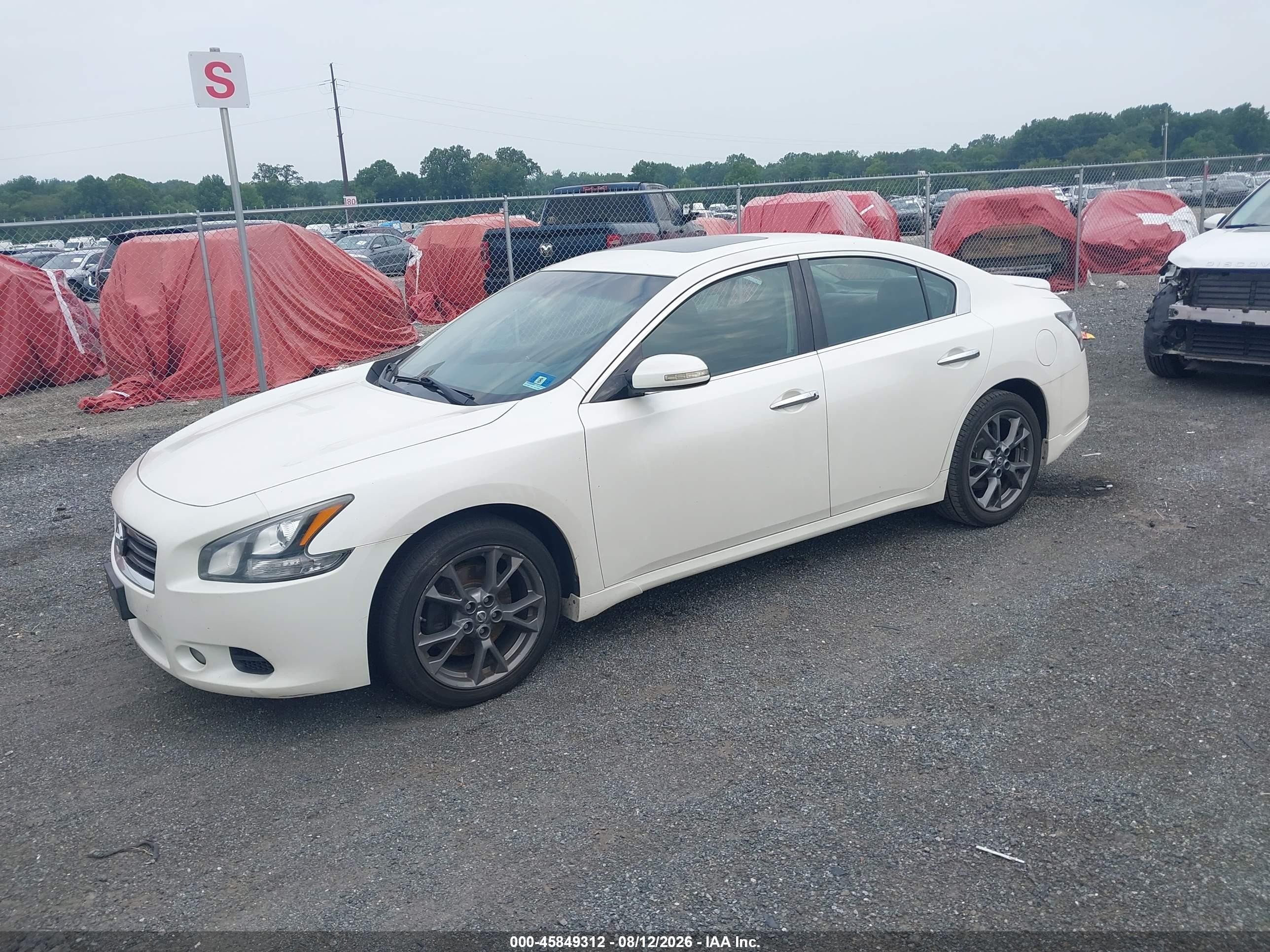 2014 Nissan Maxima 3.5 S White vin: 1N4AA5AP4EC476242