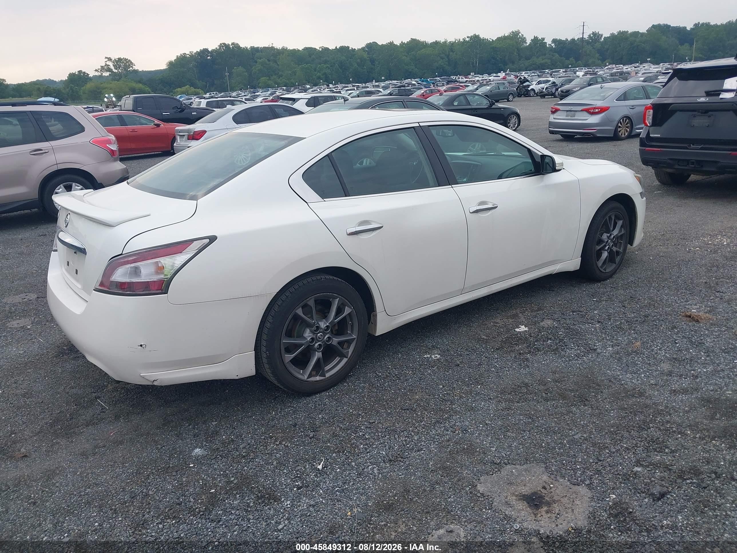 2014 Nissan Maxima 3.5 S White vin: 1N4AA5AP4EC476242
