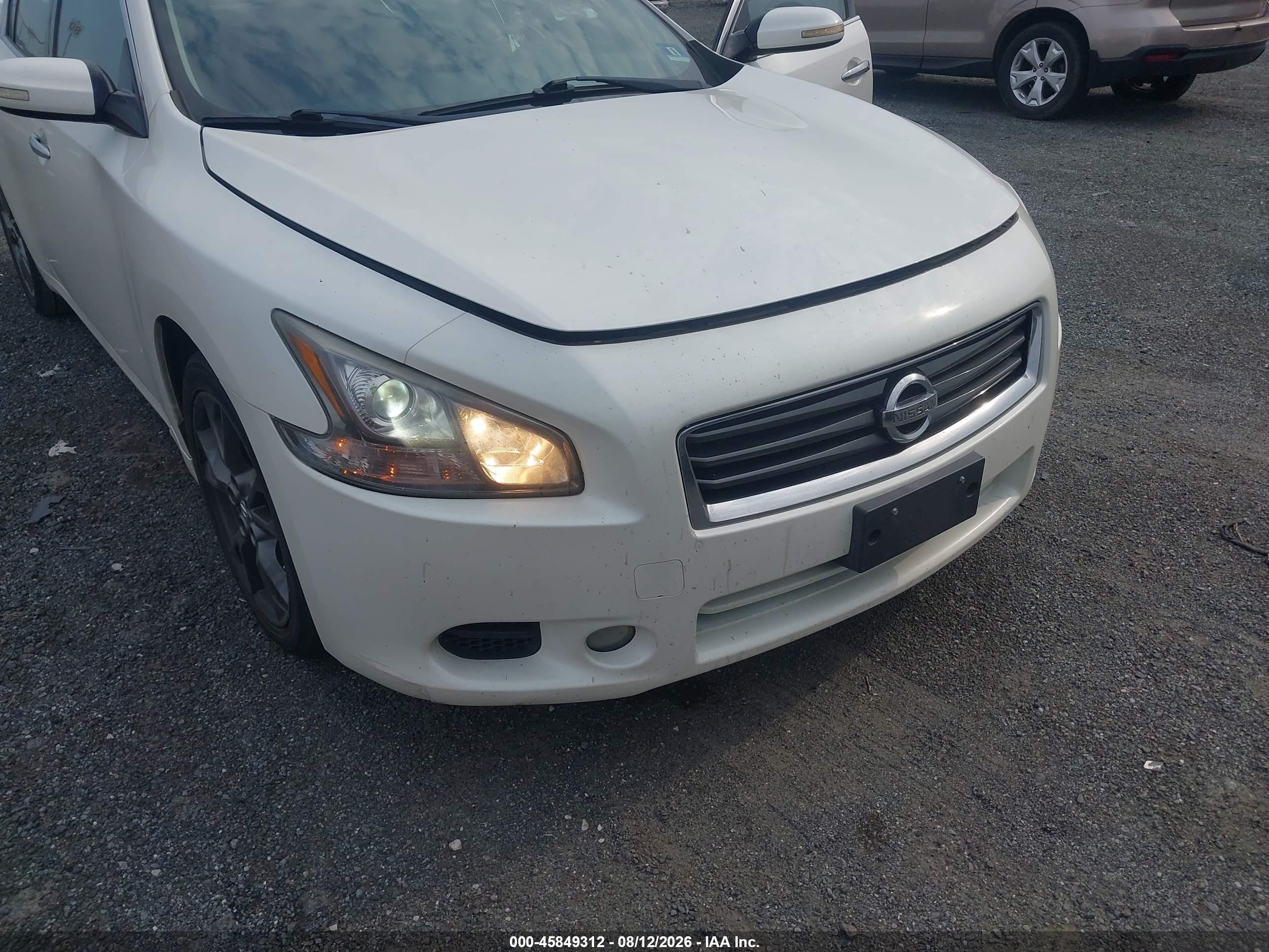 2014 Nissan Maxima 3.5 S White vin: 1N4AA5AP4EC476242