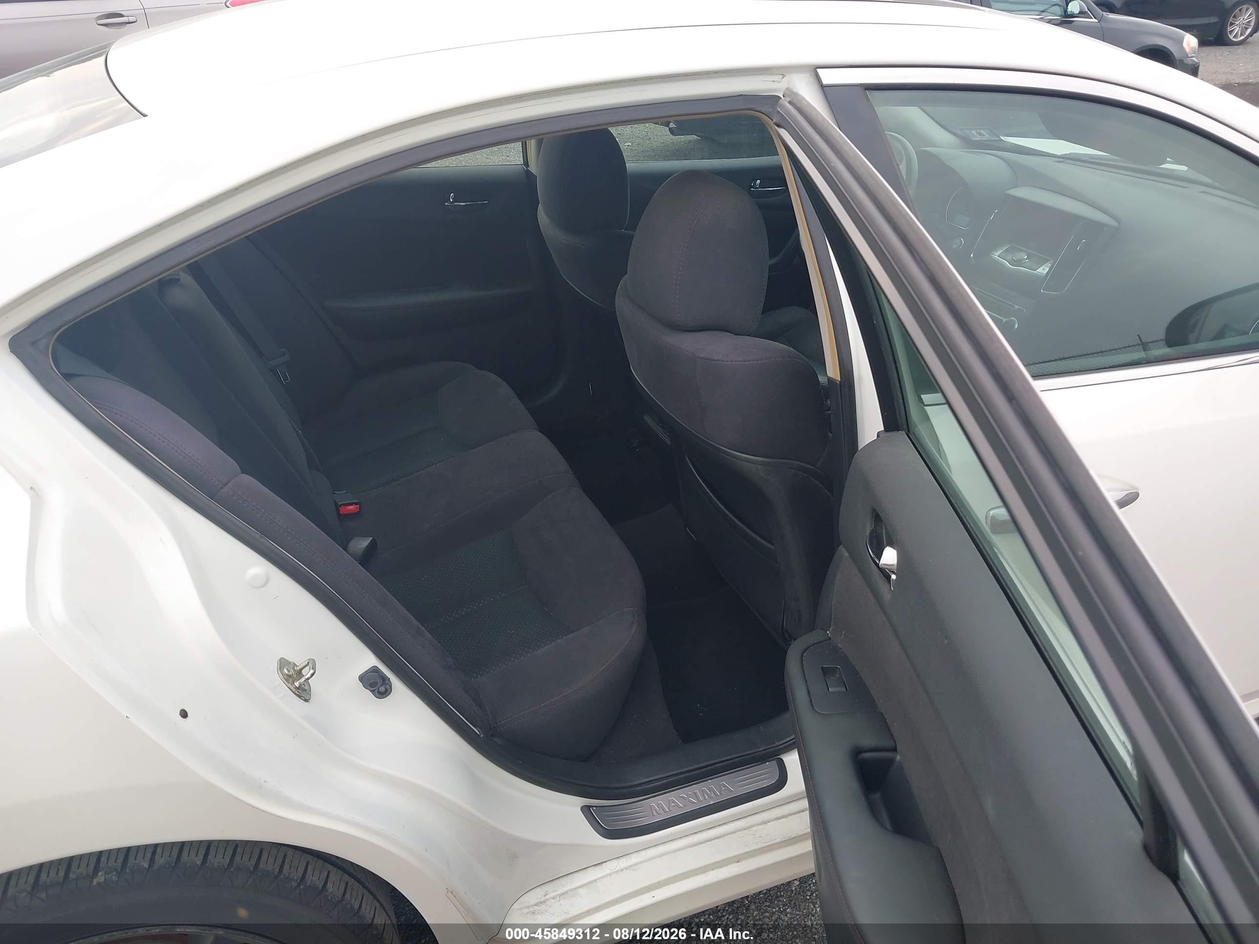 2014 Nissan Maxima 3.5 S White vin: 1N4AA5AP4EC476242