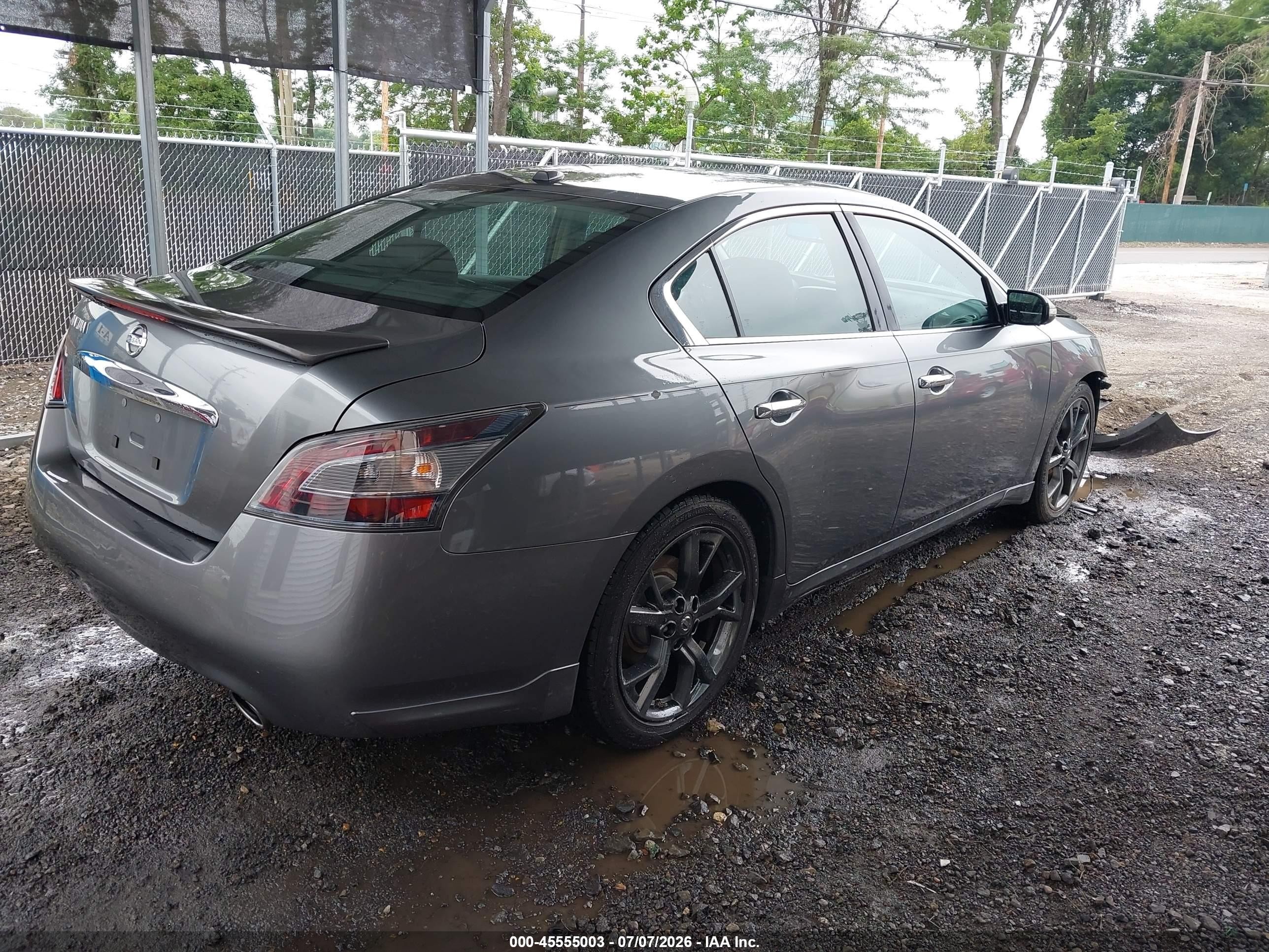 2014 Nissan Maxima 3.5 Sv Gray vin: 1N4AA5AP4EC483787