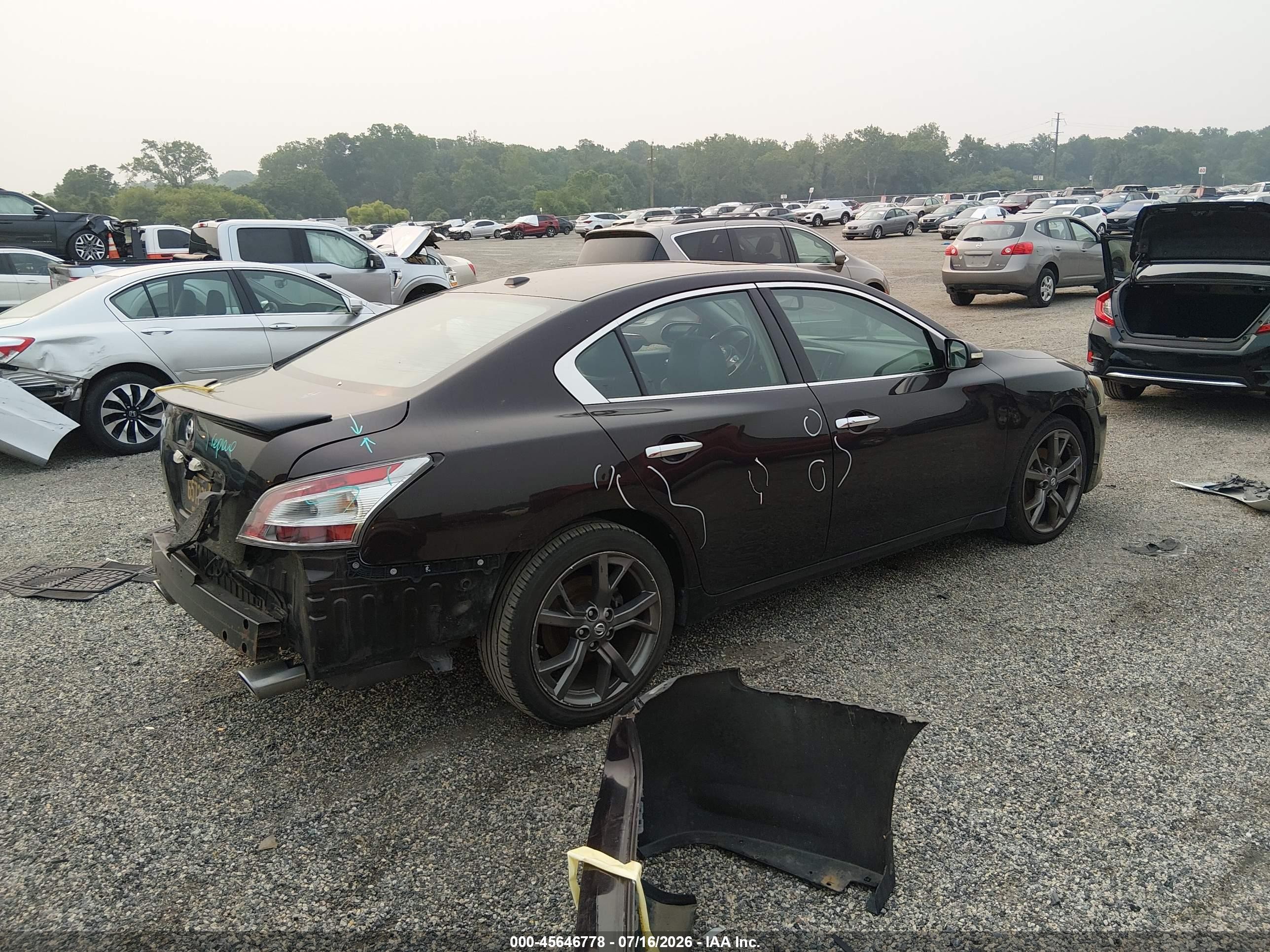 2014 Nissan Maxima 3.5 Sv Burgundy vin: 1N4AA5AP4EC486382