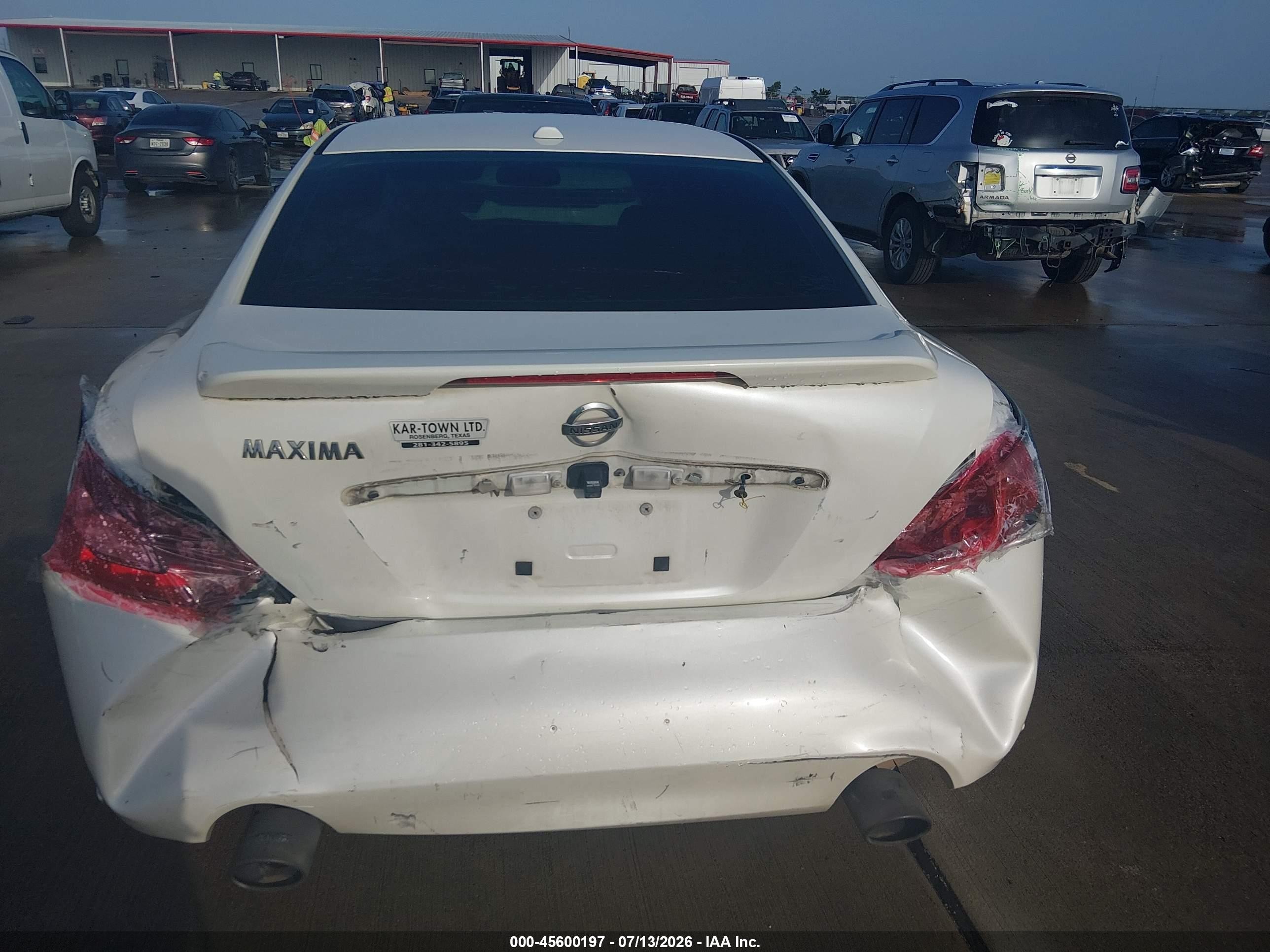2014 Nissan Maxima 3.5 Sv White vin: 1N4AA5AP4EC487094