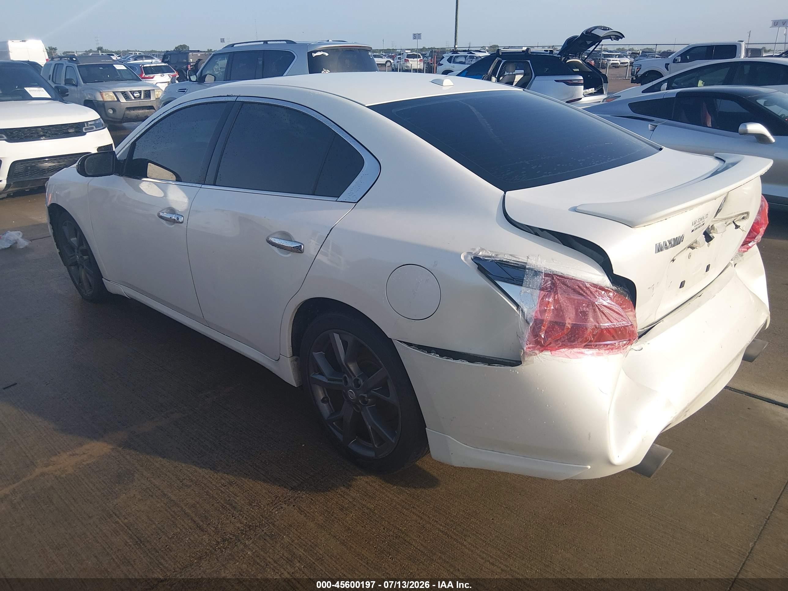 2014 Nissan Maxima 3.5 Sv White vin: 1N4AA5AP4EC487094