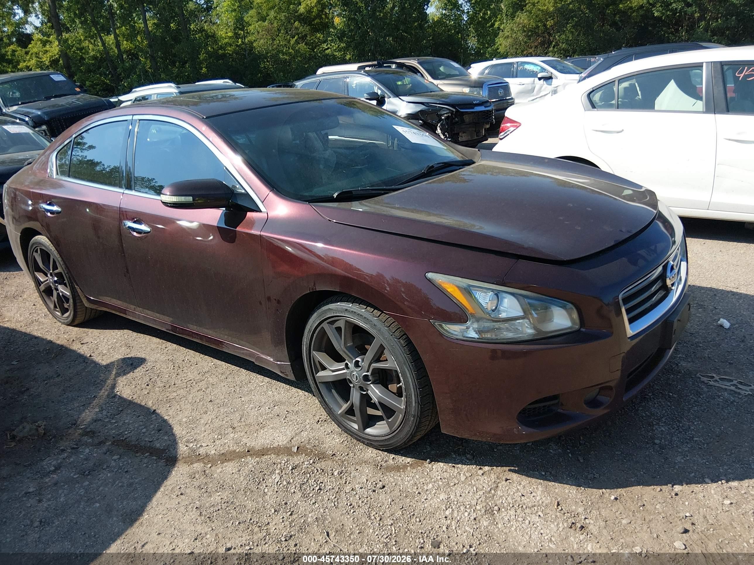 2014 Nissan Maxima 3.5 Sv Фиолетовый vin: 1N4AA5AP4EC495129