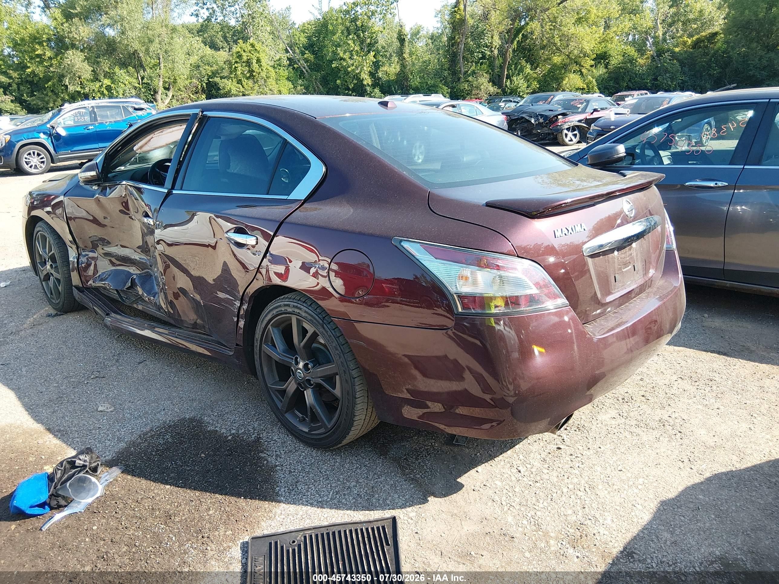2014 Nissan Maxima 3.5 Sv Фиолетовый vin: 1N4AA5AP4EC495129