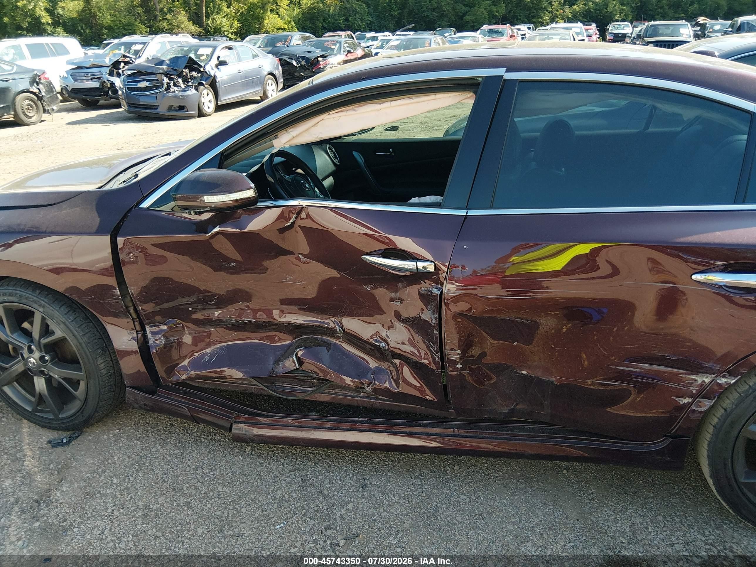 2014 Nissan Maxima 3.5 Sv Фиолетовый vin: 1N4AA5AP4EC495129