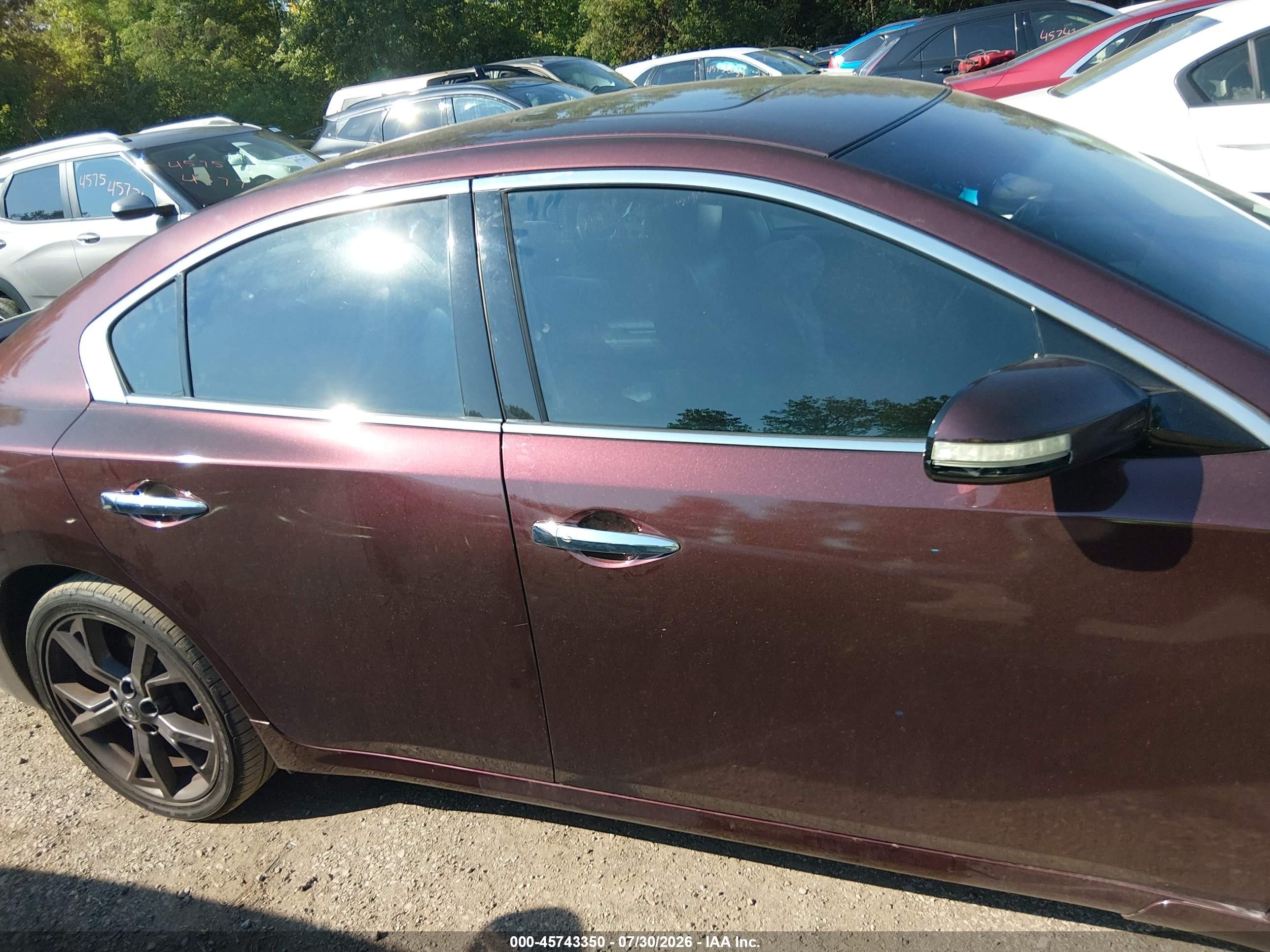 2014 Nissan Maxima 3.5 Sv Фиолетовый vin: 1N4AA5AP4EC495129