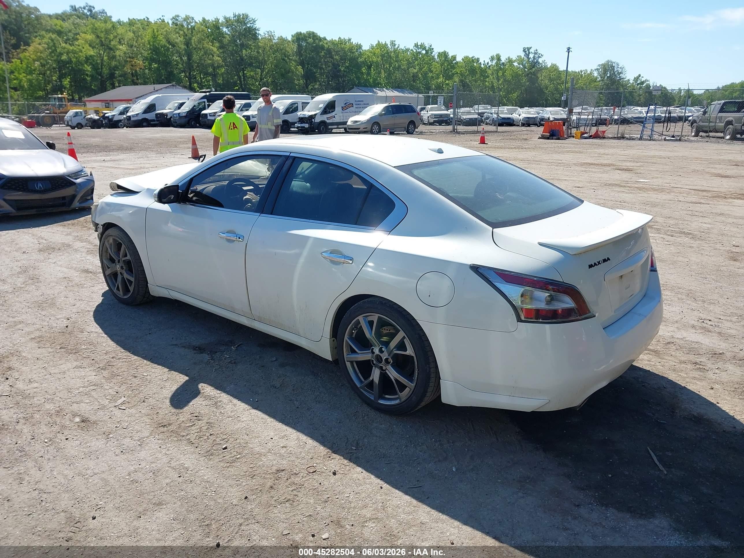 2014 Nissan Maxima 3.5 Sv White vin: 1N4AA5AP4EC497043