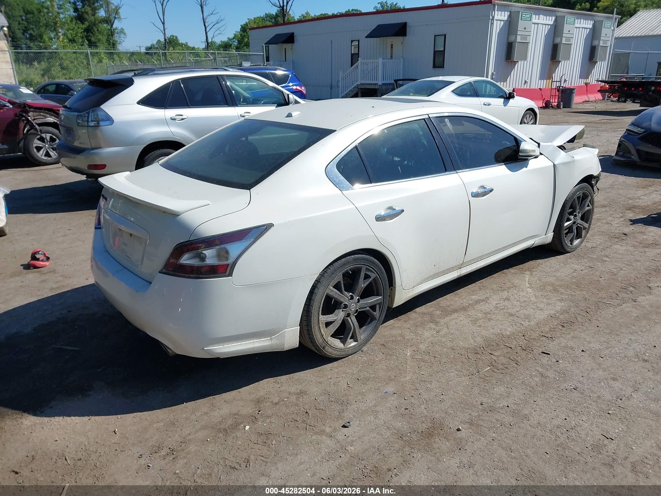 2014 Nissan Maxima 3.5 Sv White vin: 1N4AA5AP4EC497043