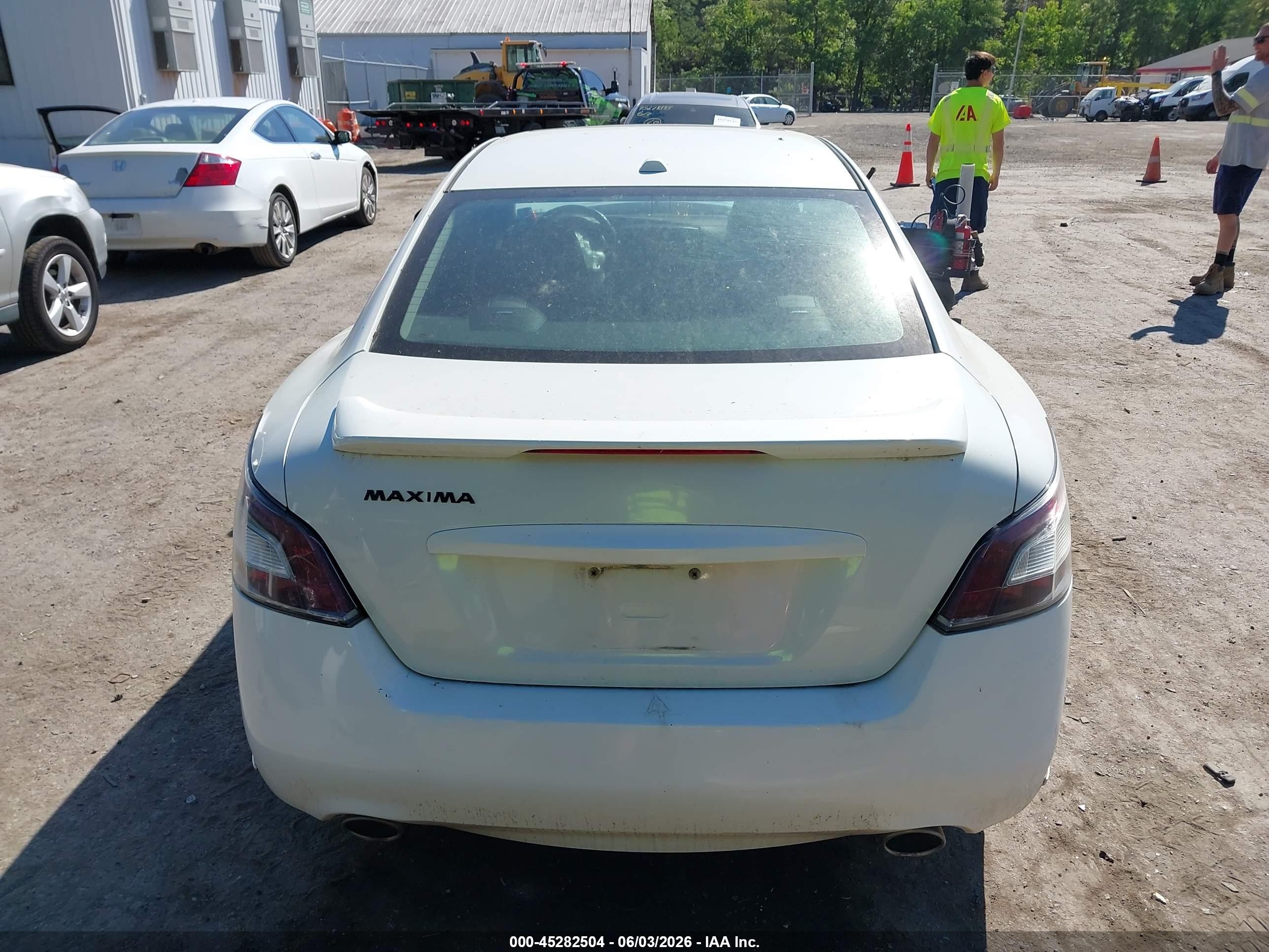 2014 Nissan Maxima 3.5 Sv White vin: 1N4AA5AP4EC497043